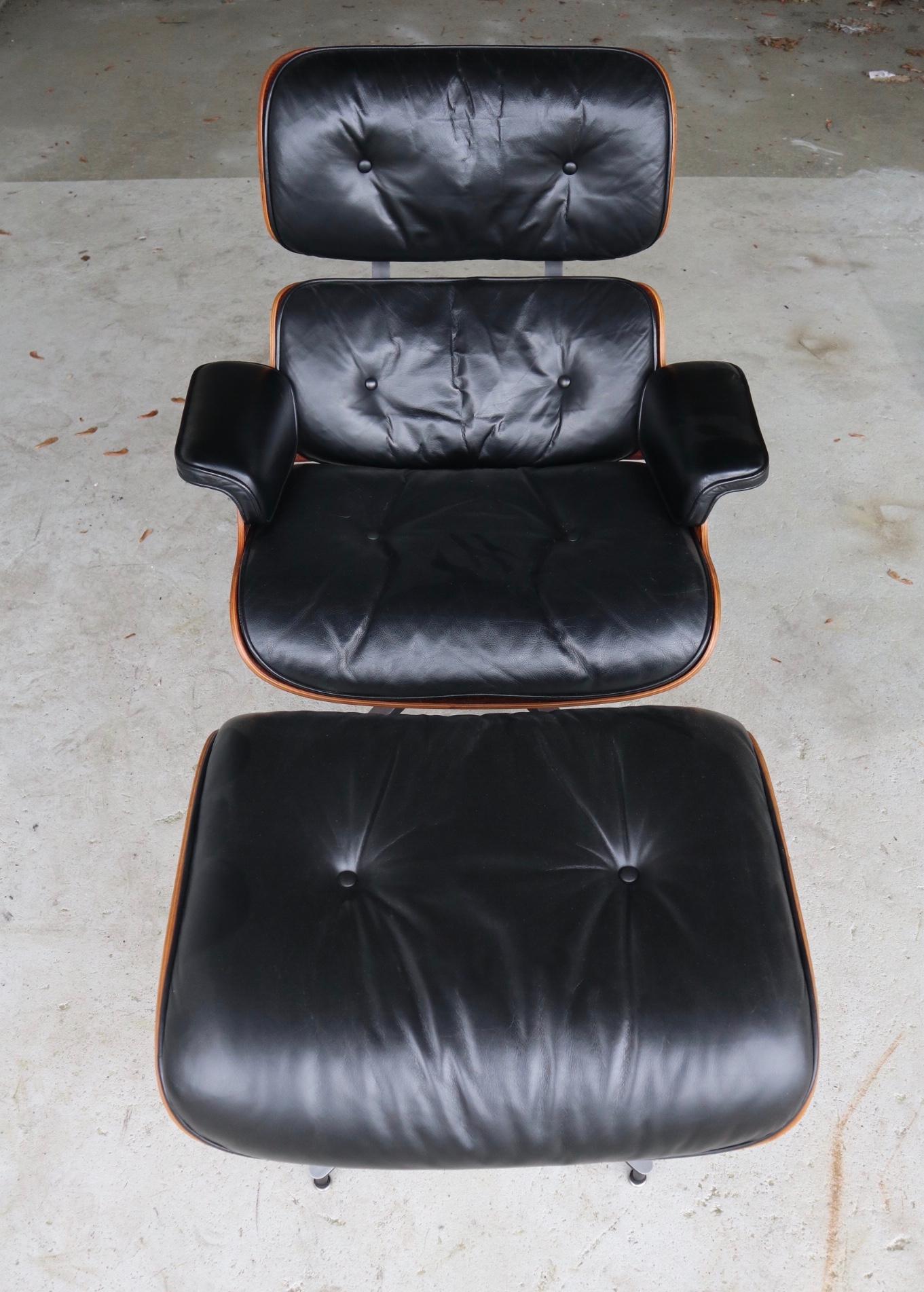 Herman Miller Eames Lounge Chair and Ottoman in Rosewood 1