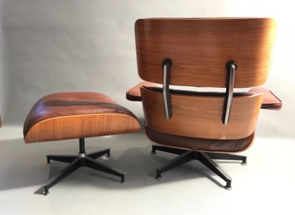 brown eames lounge chair