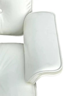 Herman Miller Eames Lounge Chair and Ottoman with Custom White Leather