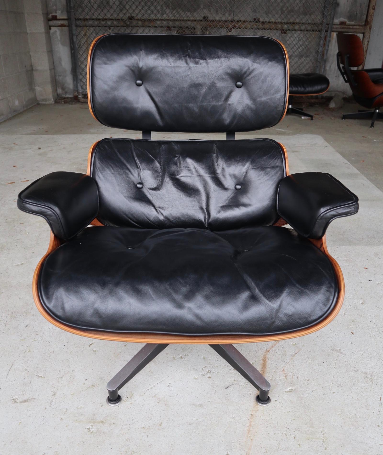 American Herman Miller Eames Lounge Chair in Rosewood