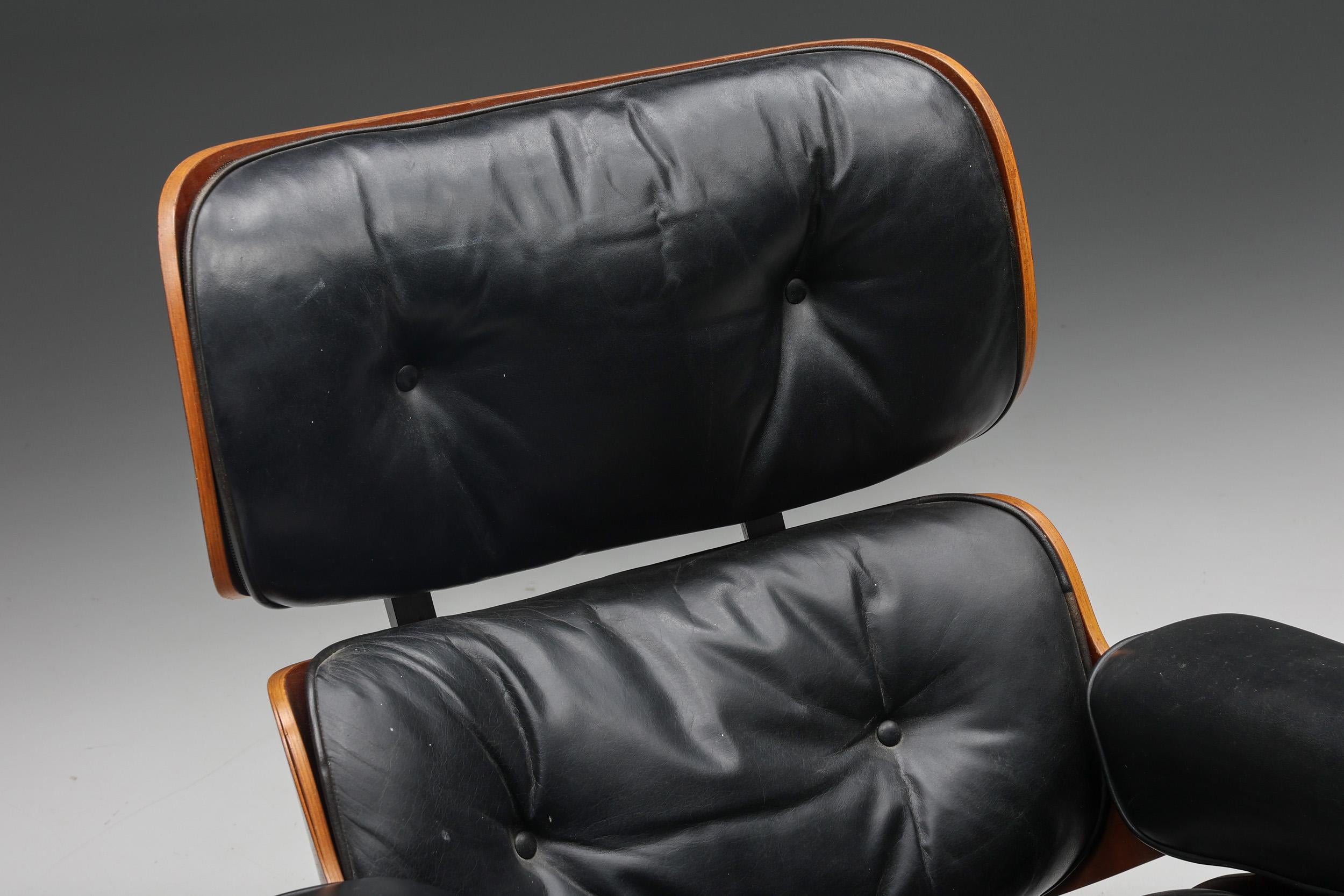 Herman Miller Eames Lounge Chair & Ottoman, models 670 & 671, 1957 4