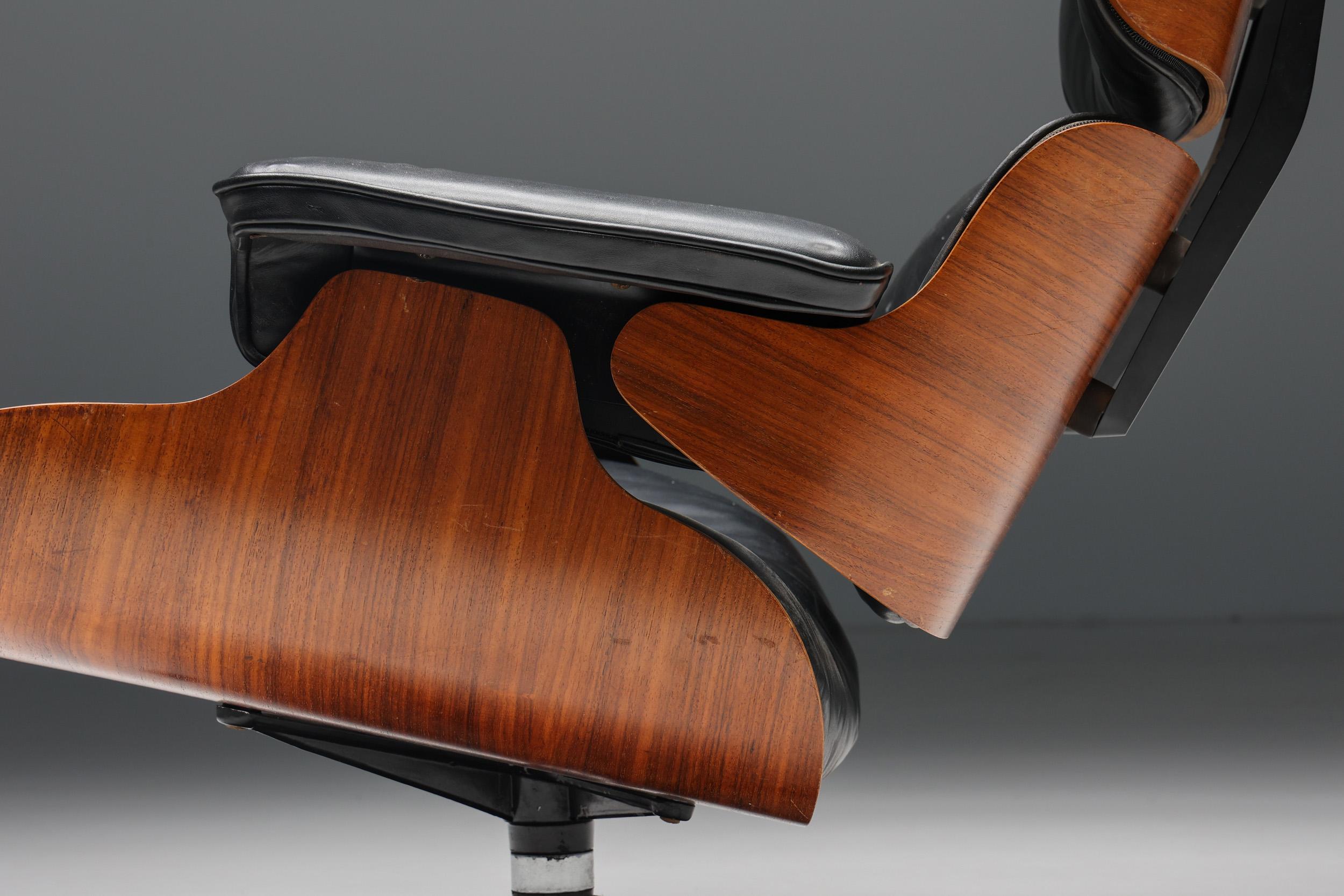 Herman Miller Eames Lounge Chair & Ottoman, models 670 & 671, 1957 6