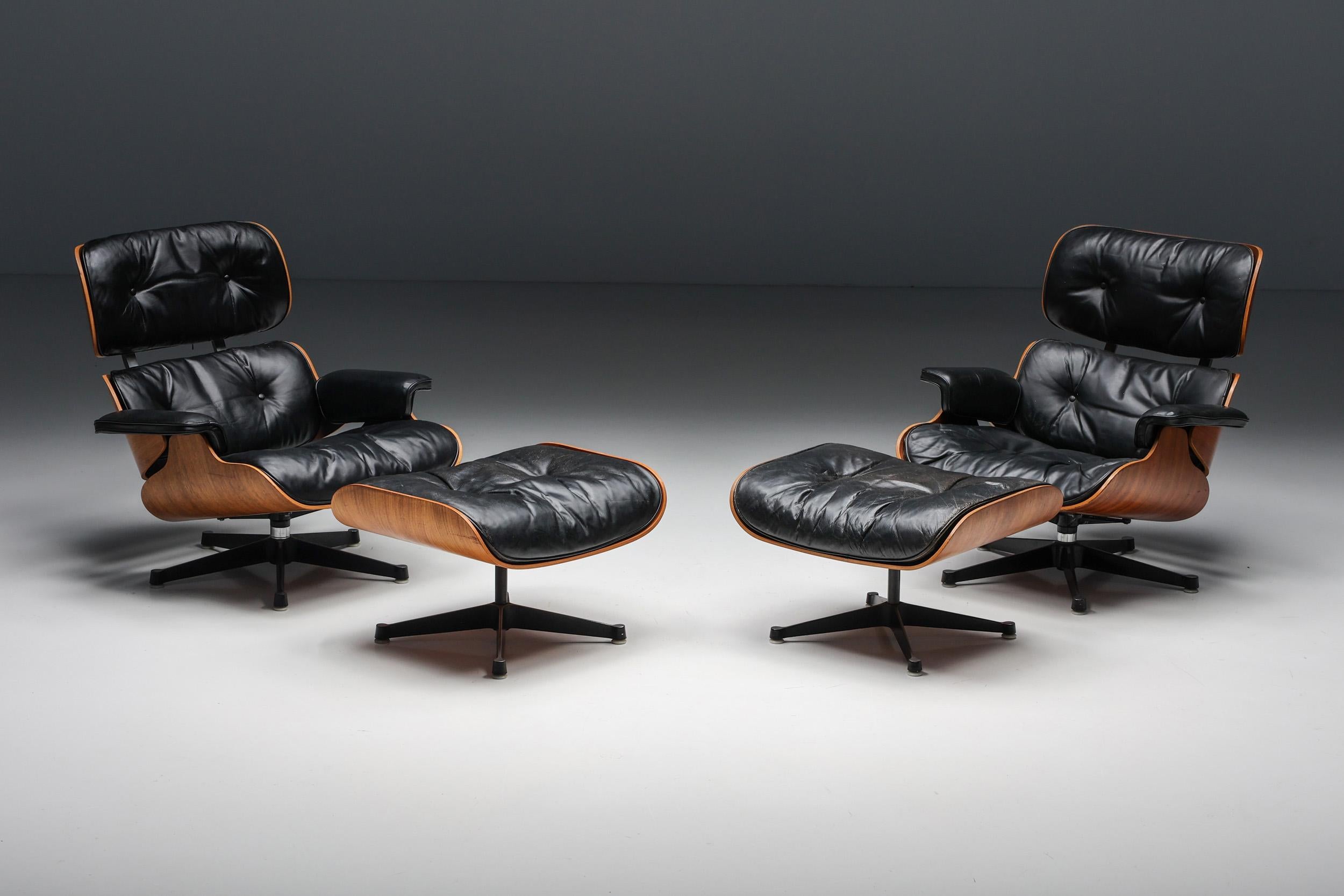 Herman Miller Eames Lounge Chair & Ottoman, models 670 & 671, 1957 8