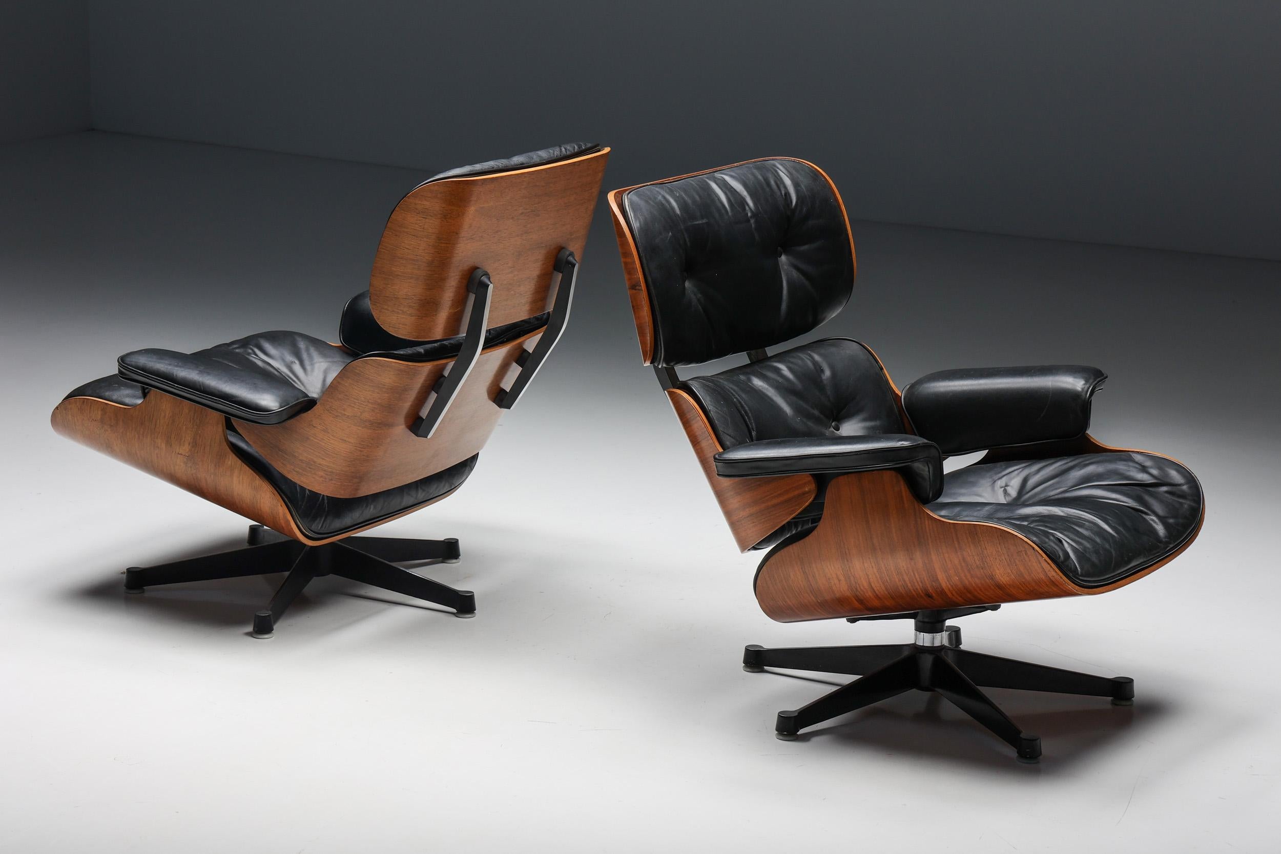Herman Miller Eames Lounge Chair & Ottoman, models 670 & 671, 1957 10