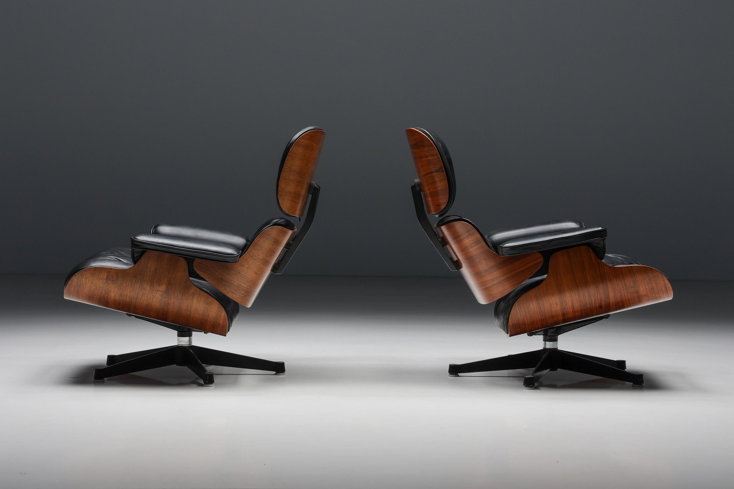 Herman Miller Eames Lounge Chair & Ottoman, Models 670 & 671, 1957 10