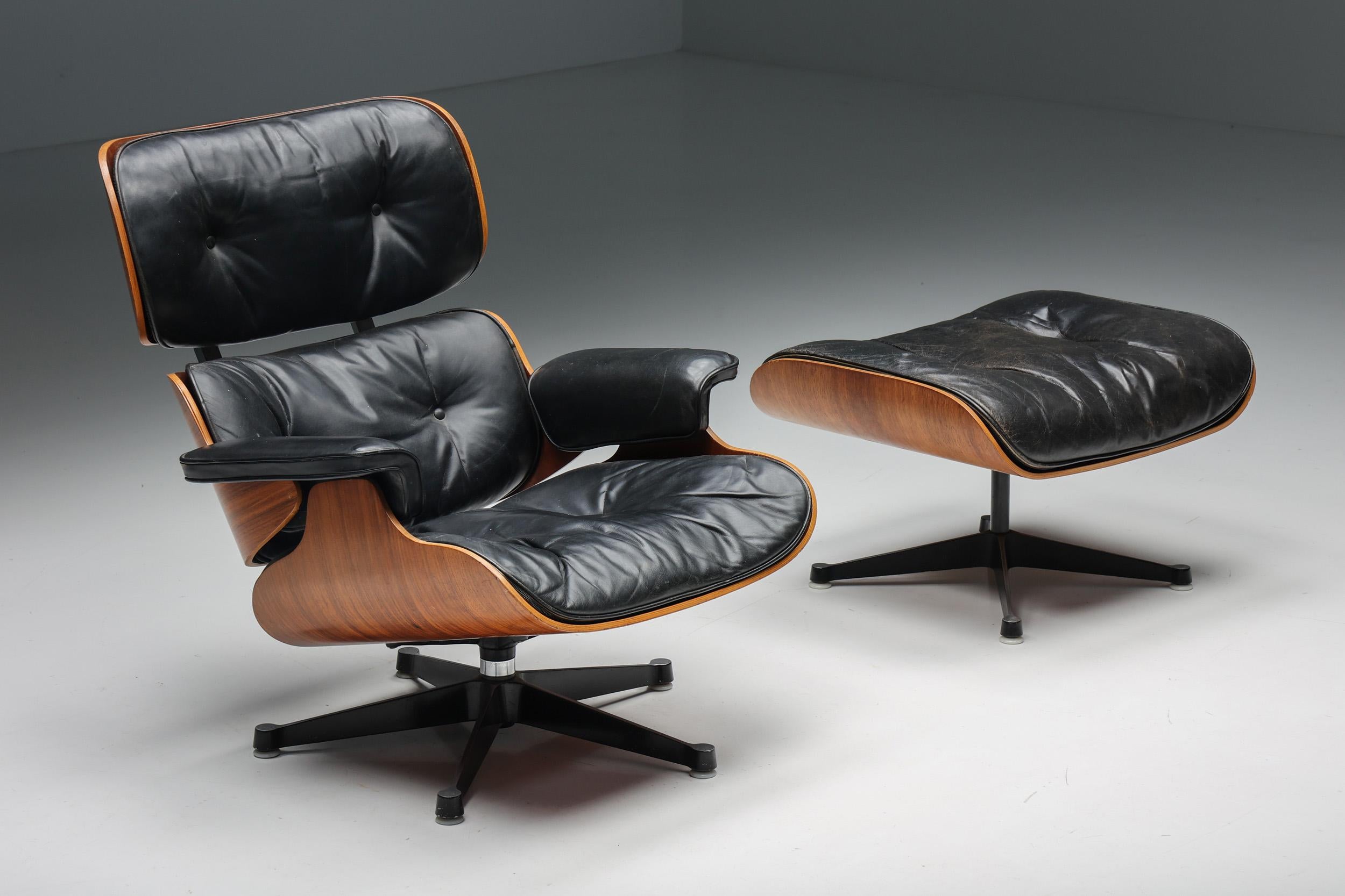 Herman Miller Eames Lounge Chair & Ottoman, models 670 & 671, 1957 In Excellent Condition In Antwerp, BE