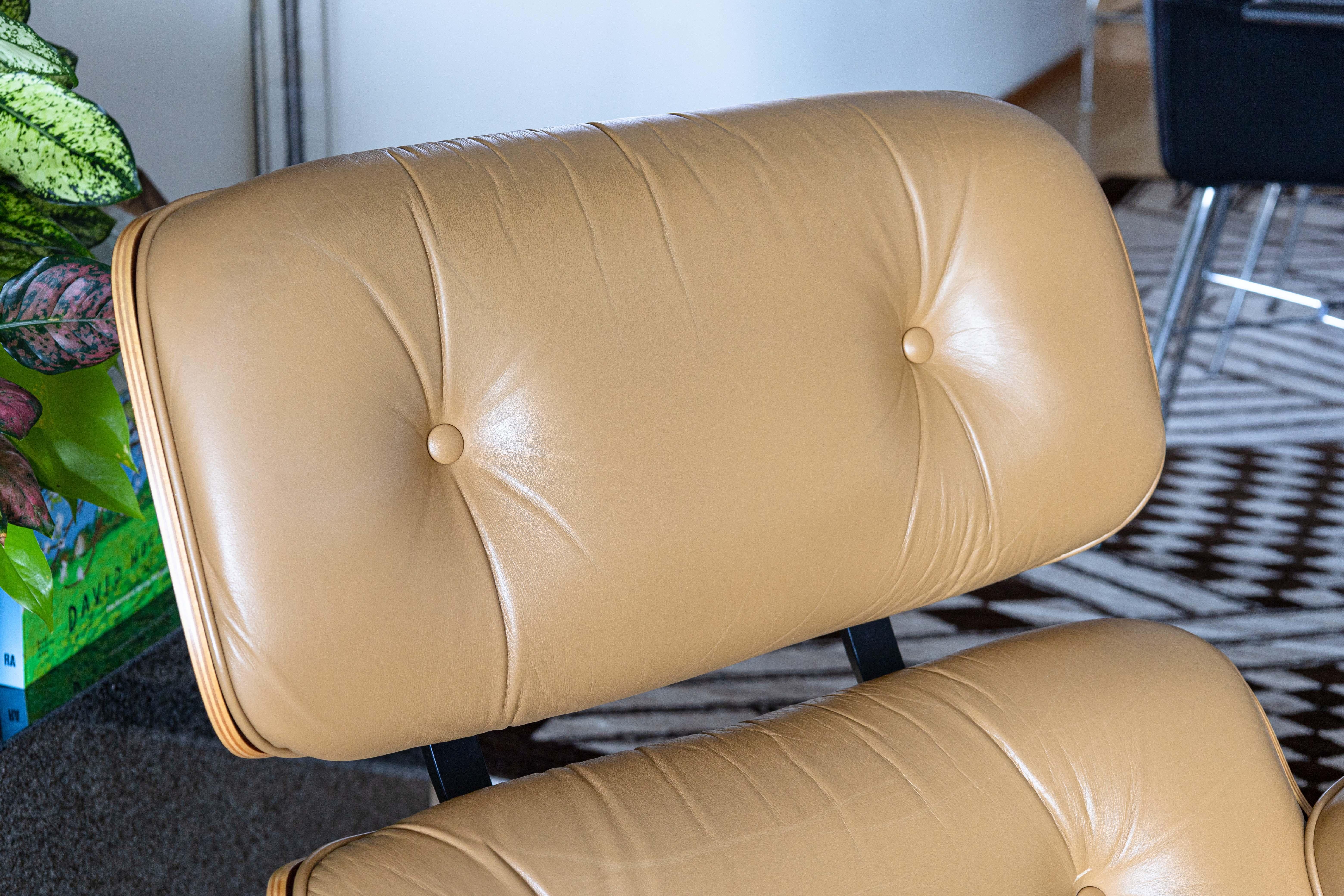 American Herman Miller Eames Lounge Chair White Oak Leather 50th Anniversary Edition #4