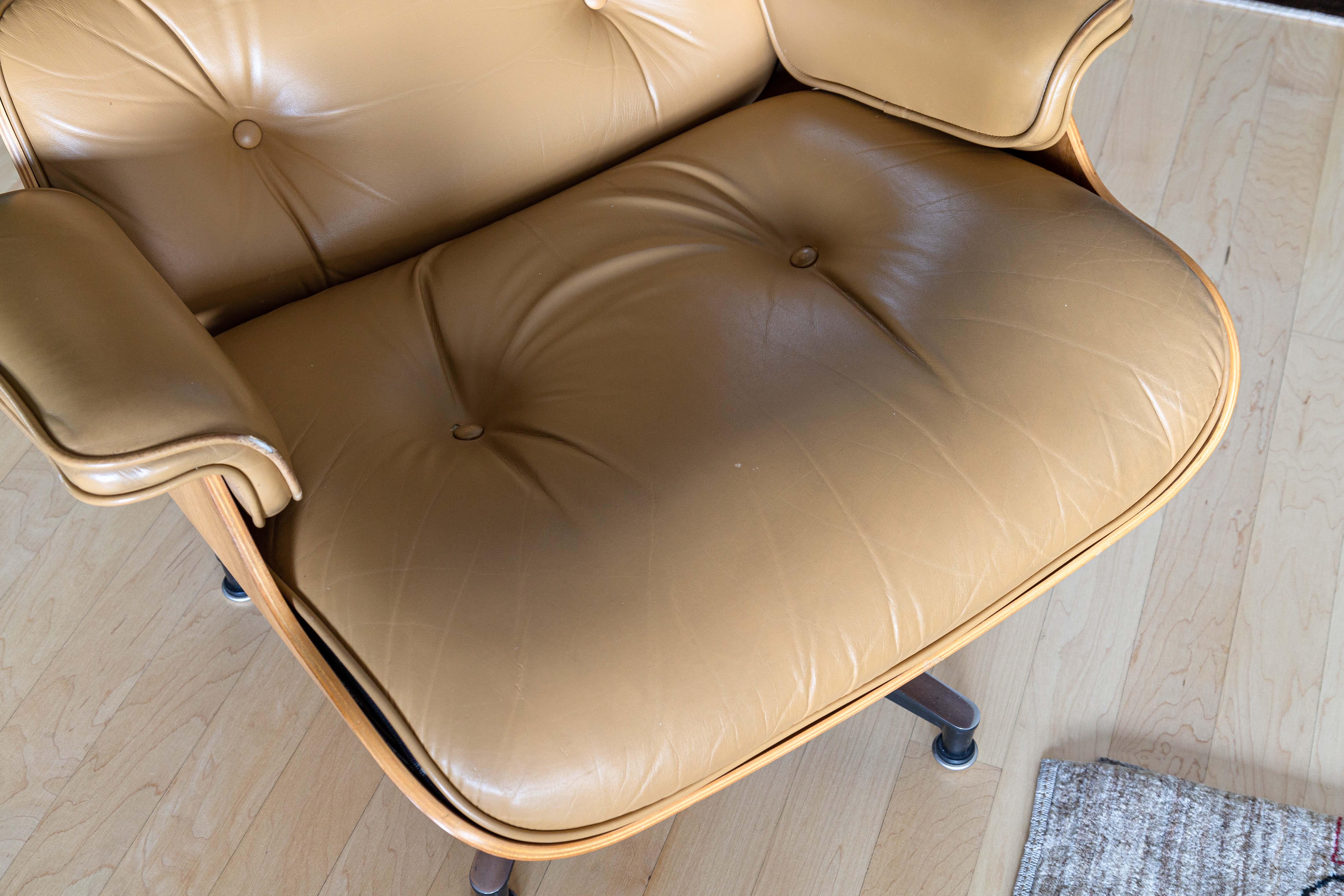 Herman Miller Eames Lounge Chair White Oak Leather 50th Anniversary Edition #4 1