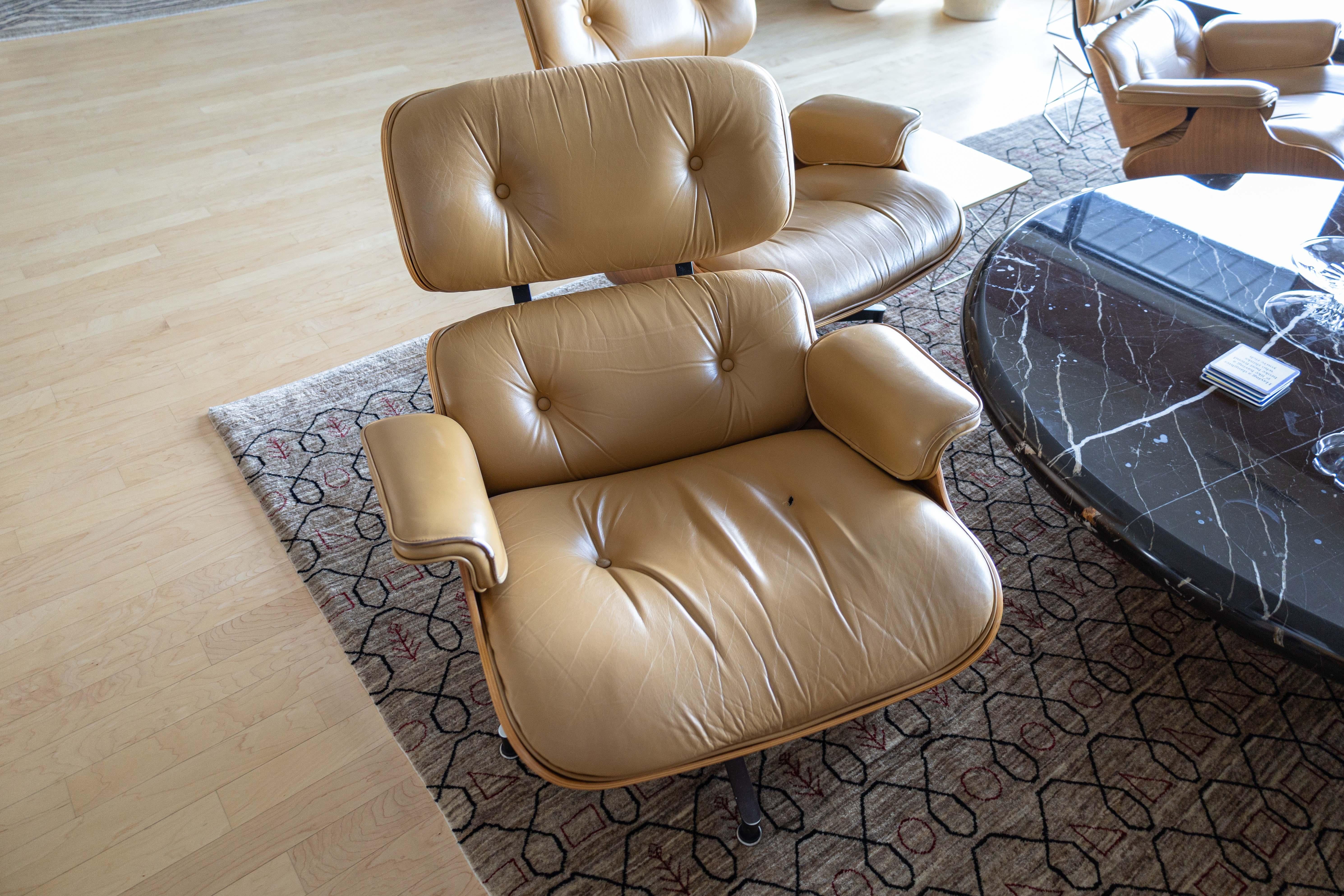 Herman Miller Eames Lounge Chair White Oak Leather 50th Anniversary Edition #5 8