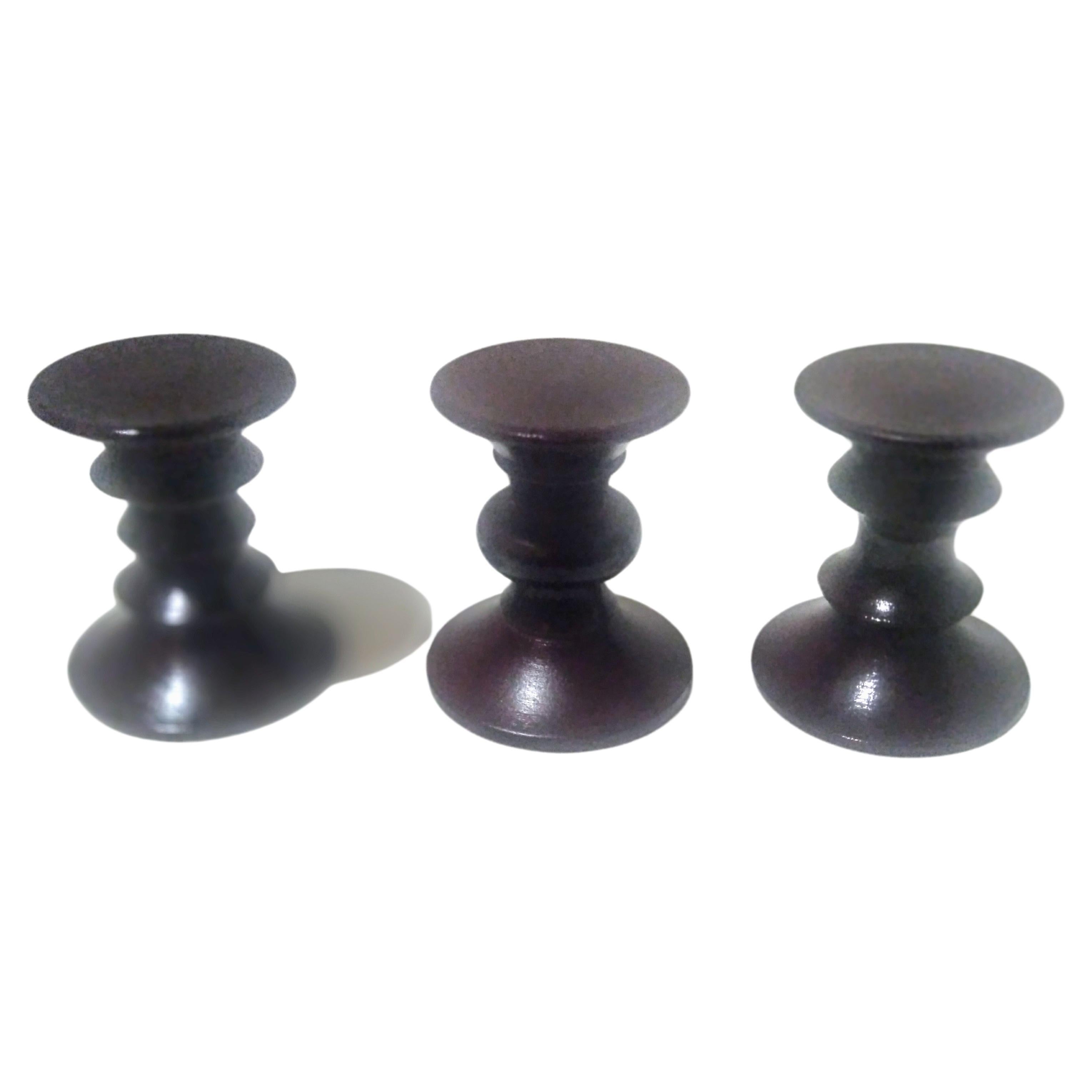 Herman Miller Eames Miniature Stools in Mahogany