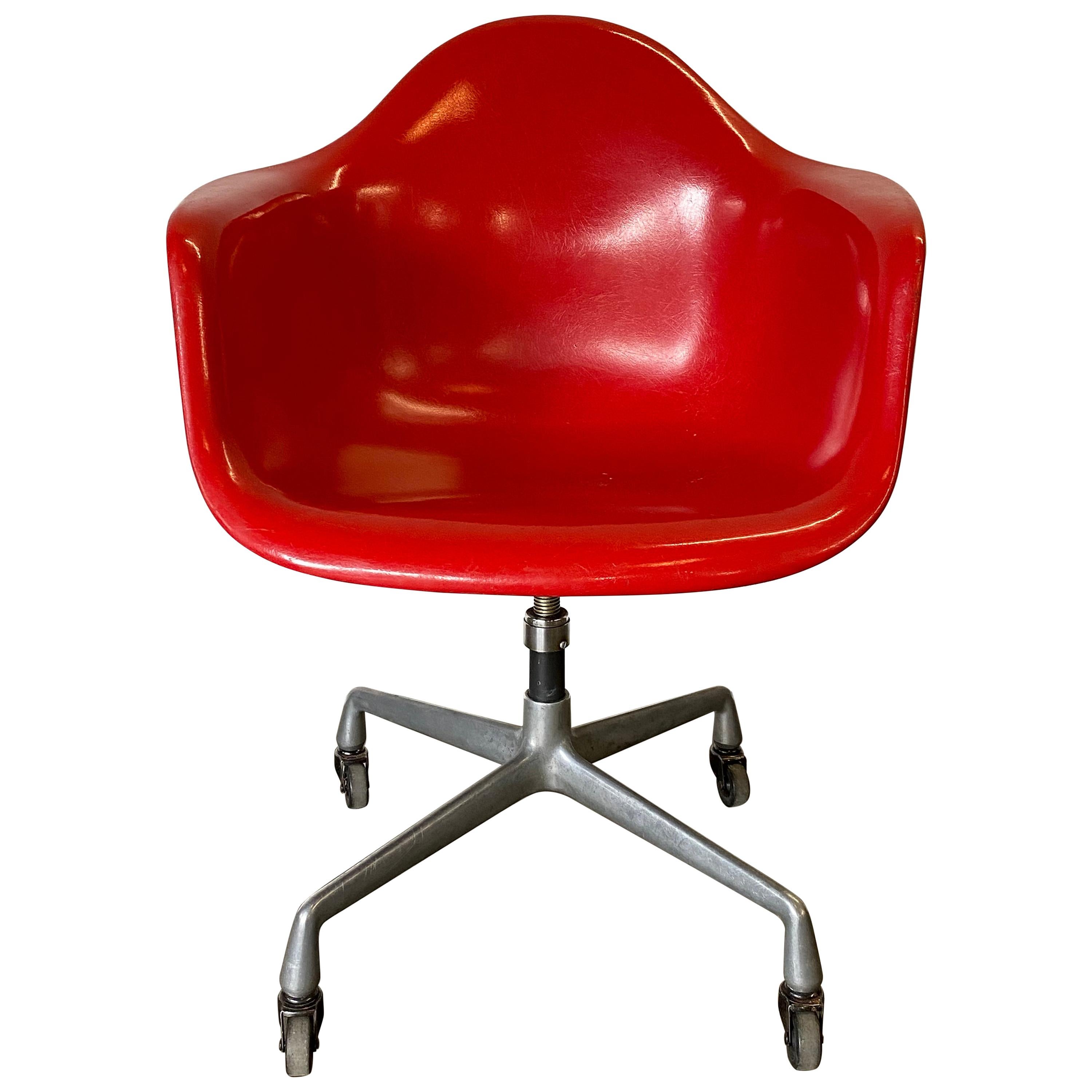 Herman Miller Eames Office Desk Chair in Cherry Red at 1stDibs herman