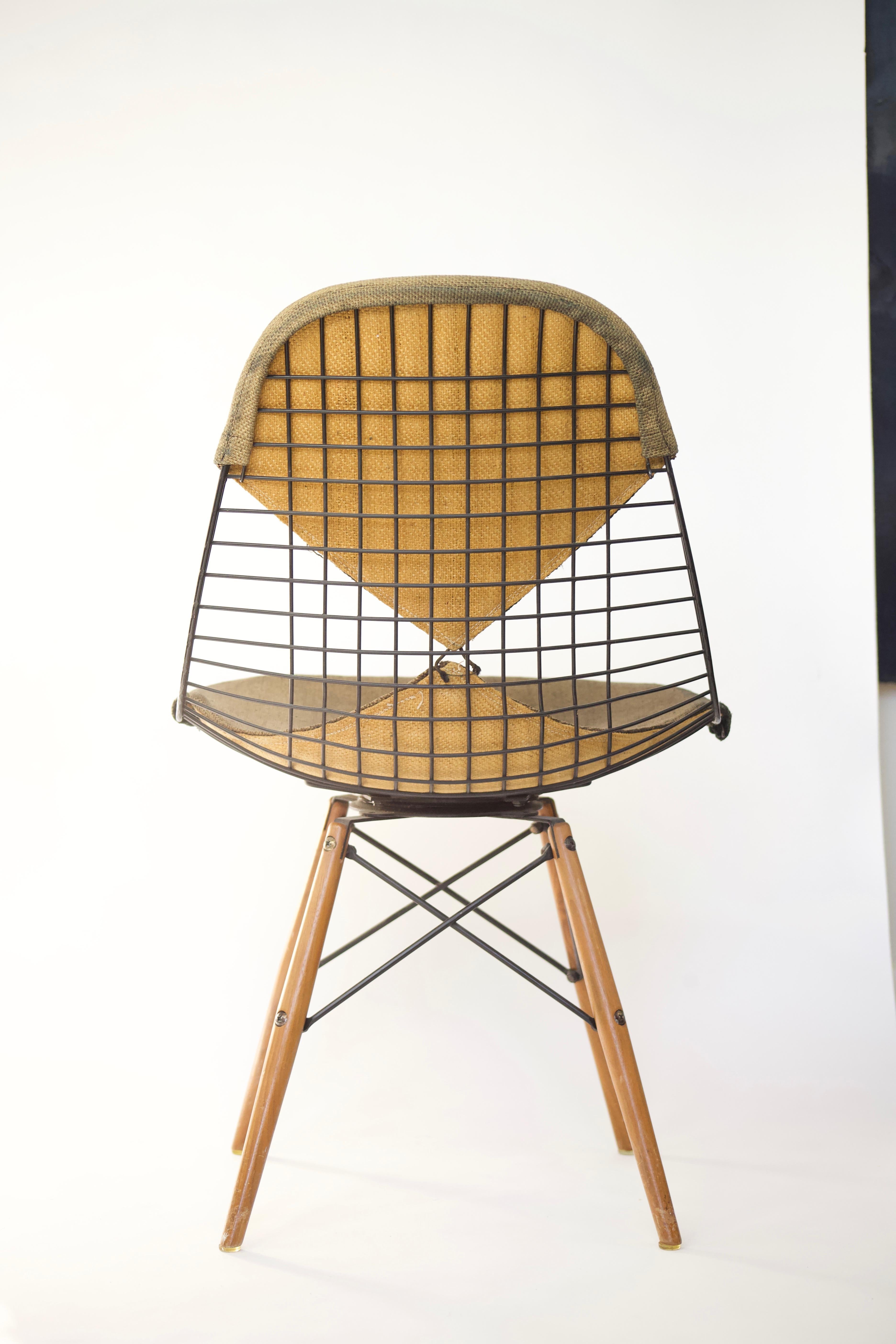 Herman Miller Eames PKW-2 Wire Chair with Swivel Dowel Base 4