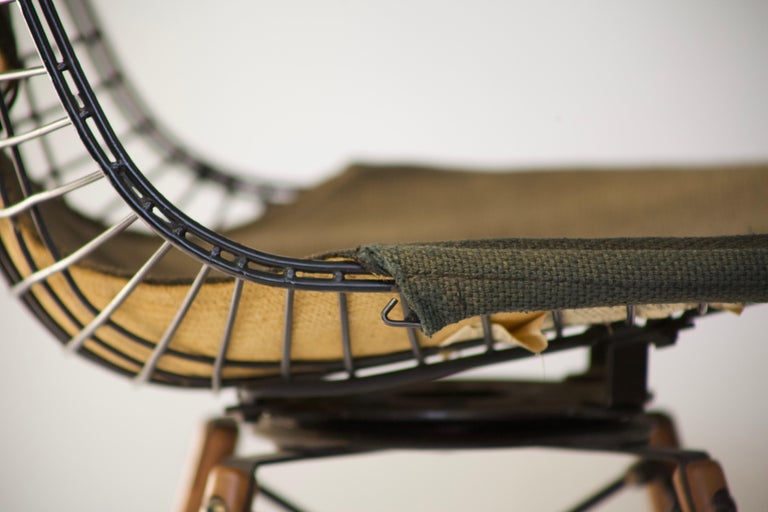 Herman Miller Eames PKW2 Wire Chair with Swivel Dowel Base at 1stDibs