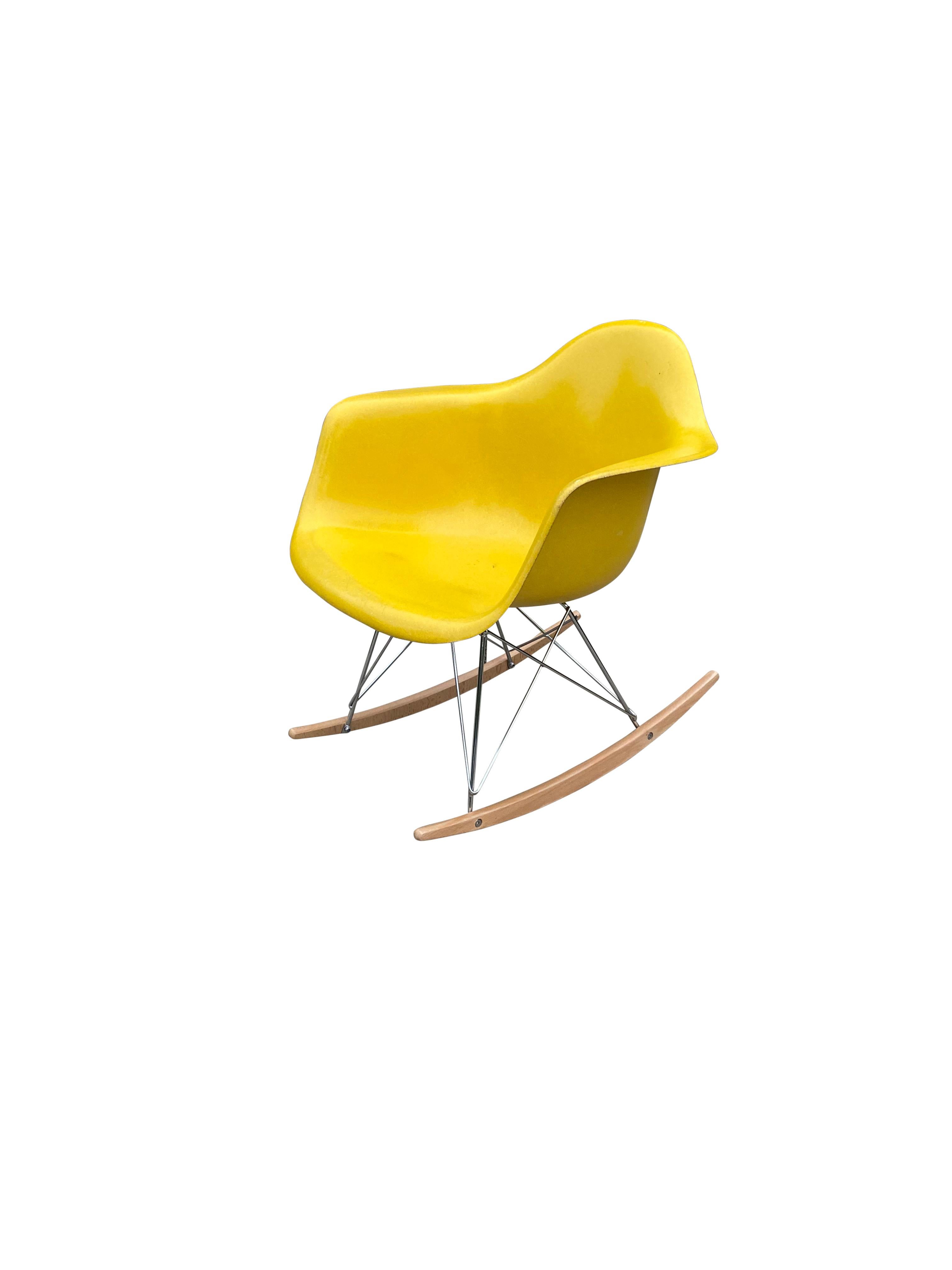 Herman Miller Eames RAR Rocker in Brilliant Yellow at 1stDibs | eames ...