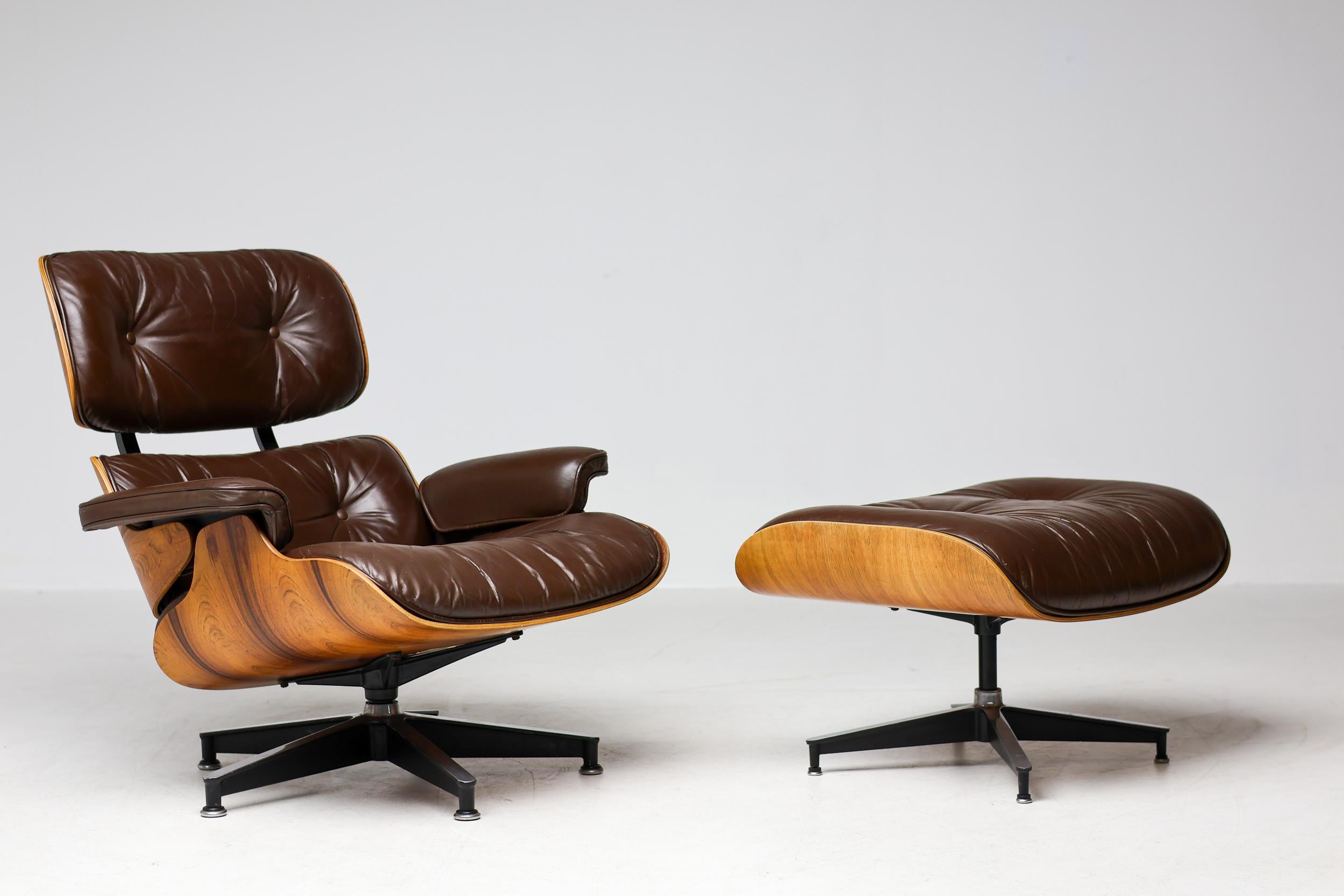 Herman Miller Eames Rosewood 670/671 Lounge Chair and Ottoman, 1975 8