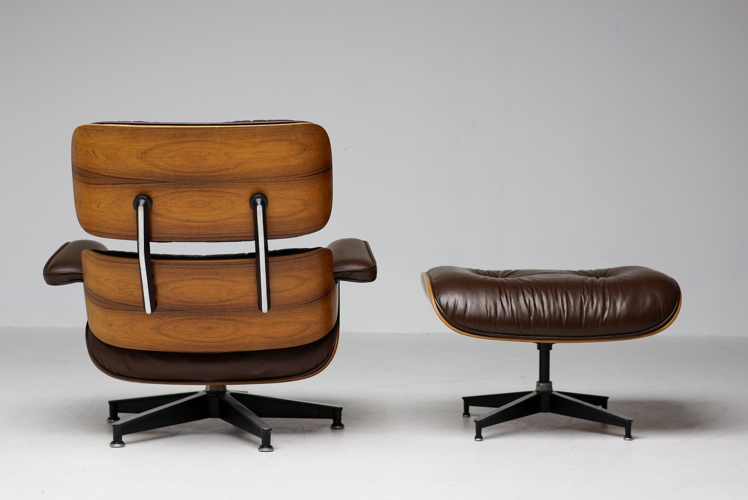 Herman Miller Eames Rosewood 670/671 Lounge Chair and Ottoman, 1975 2