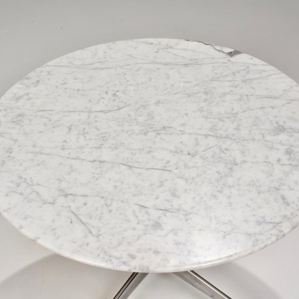 Mid-Century Modern Herman Miller Eames Round Carrara Marble-Top Dining Table