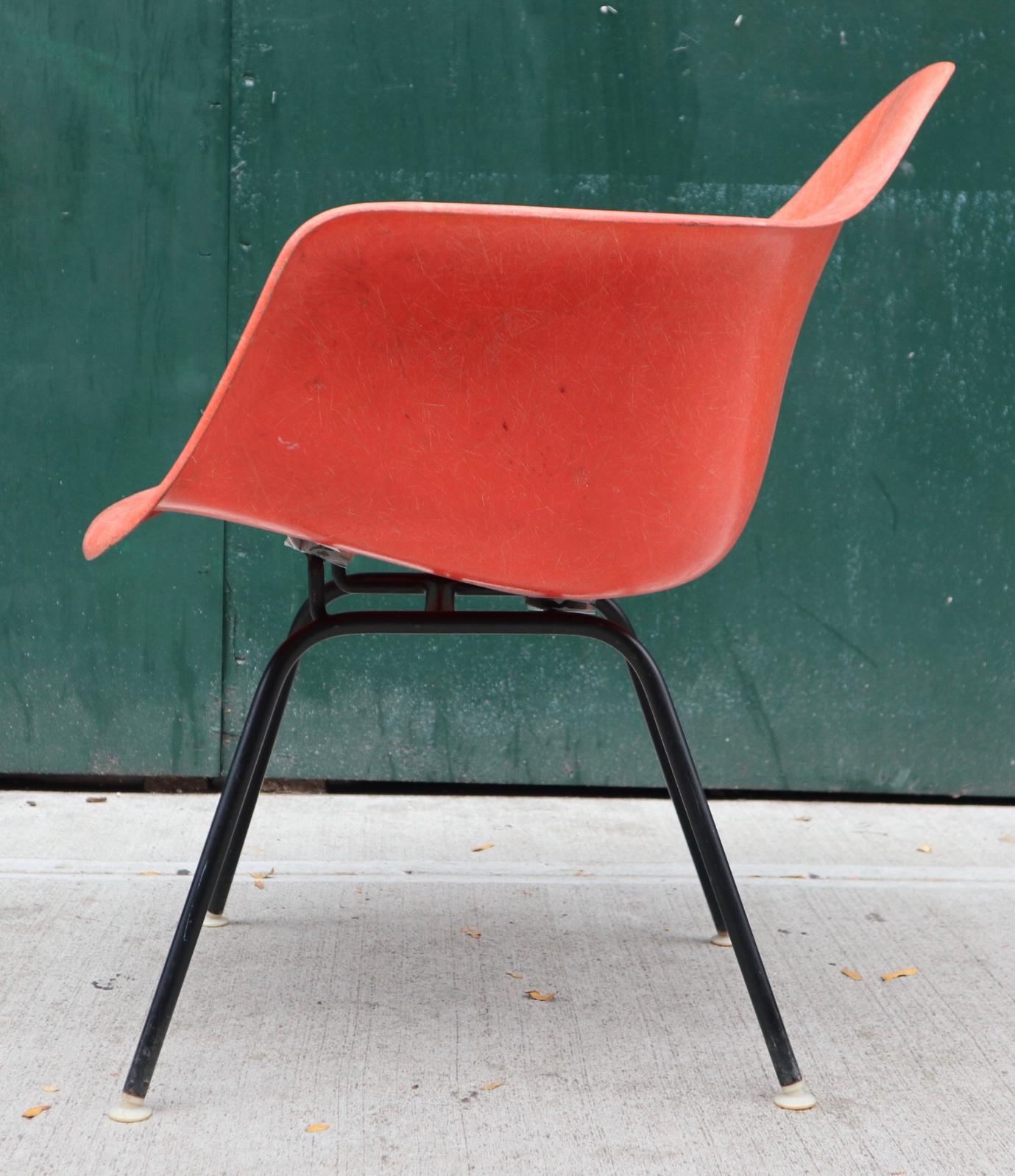 American Herman Miller Eames Armchair on Low Lounge Base For Sale