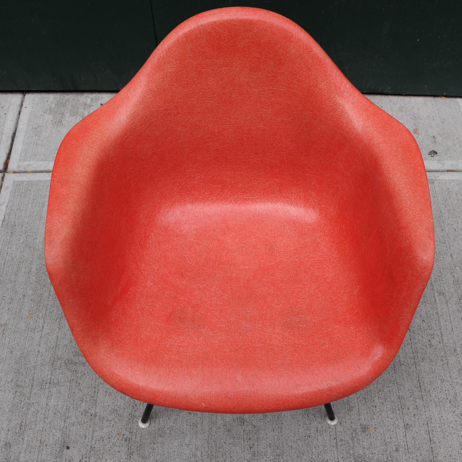 20th Century Herman Miller Eames Armchair on Low Lounge Base For Sale