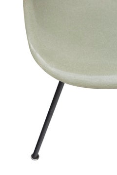 Herman Miller Eames Side Shell Chair in Seafoam Light on Black H Base