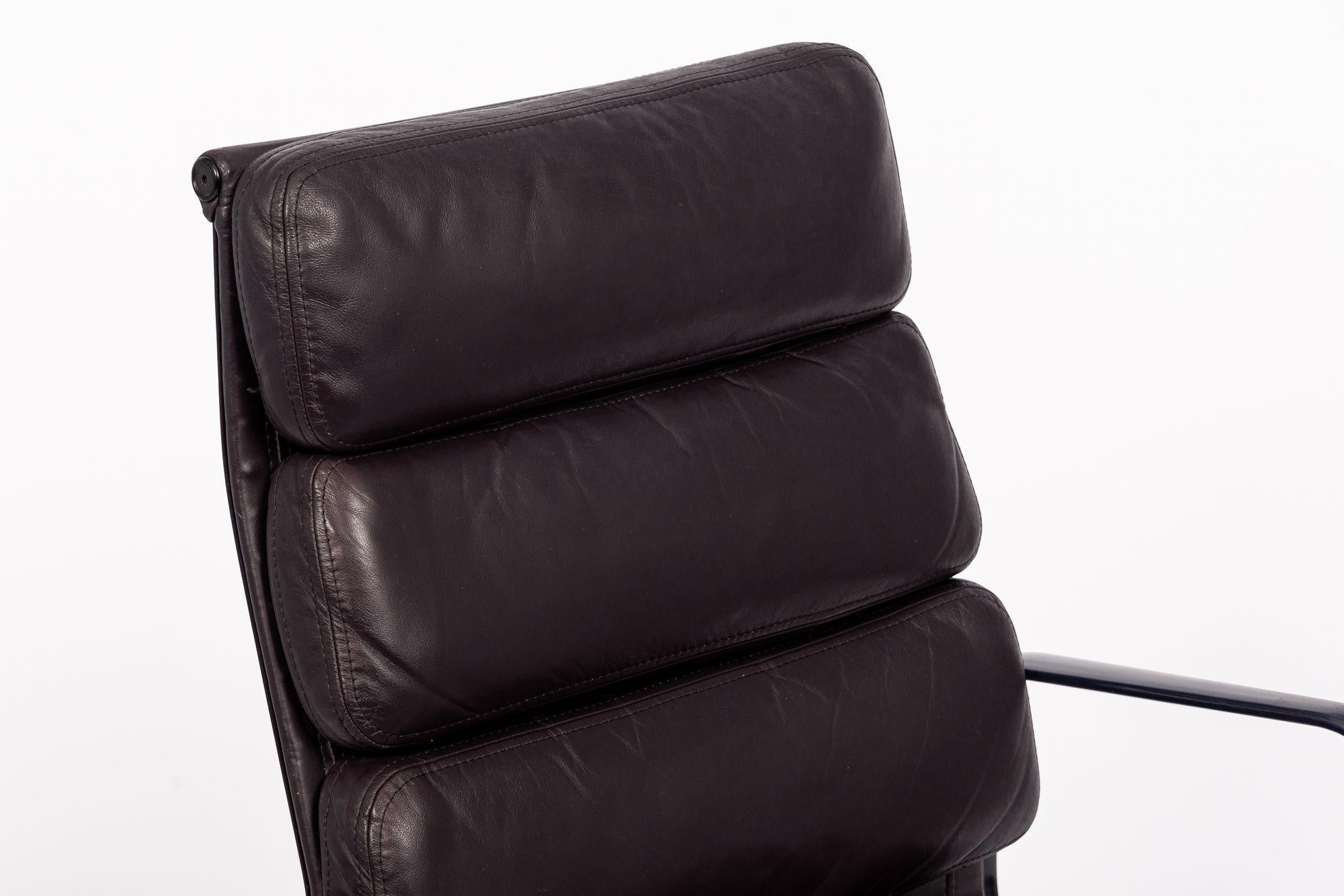 Herman Miller Eames Tall Eggplant Purple Leather Desk Chair Executive 4