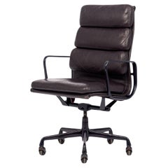 Herman Miller Eames Tall Eggplant Purple Leather Desk Chair Executive