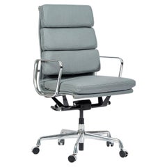 Herman Miller Eames Tall Gray Leather Office Chair Soft Pad