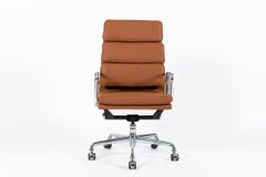 Herman Miller Eames Tall Medium Brown Leder Schreibtischstuhl Soft Pad