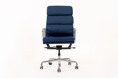 Herman Miller Eames Tall Navy Blue Fabric Desk Chair Soft Pad