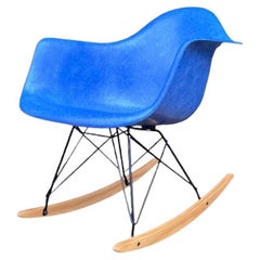  Herman Miller Eames Ultramarine Fiberglass Rar Rocking Chair