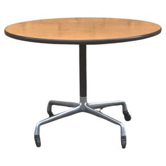 Herman Miller Eames Wood Top Dining Table on Aluminium Base with Casters