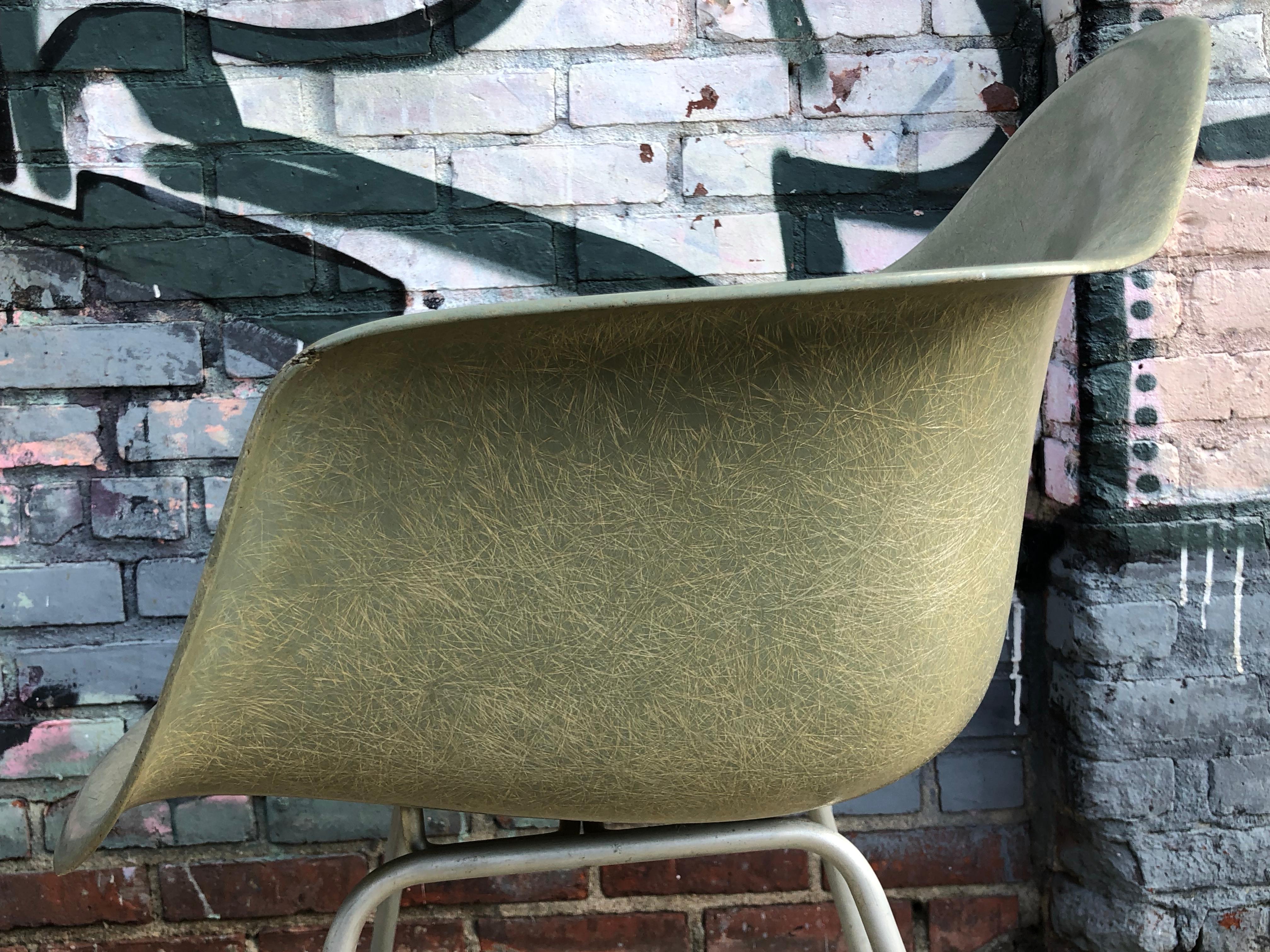 20th Century Herman Miller Eames Armchair in Seafoam Green