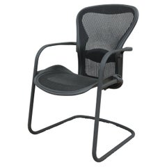 Herman Miller Ergonomic Aeron Side/Guest or Desk Chair Size B, in Carbon Mesh