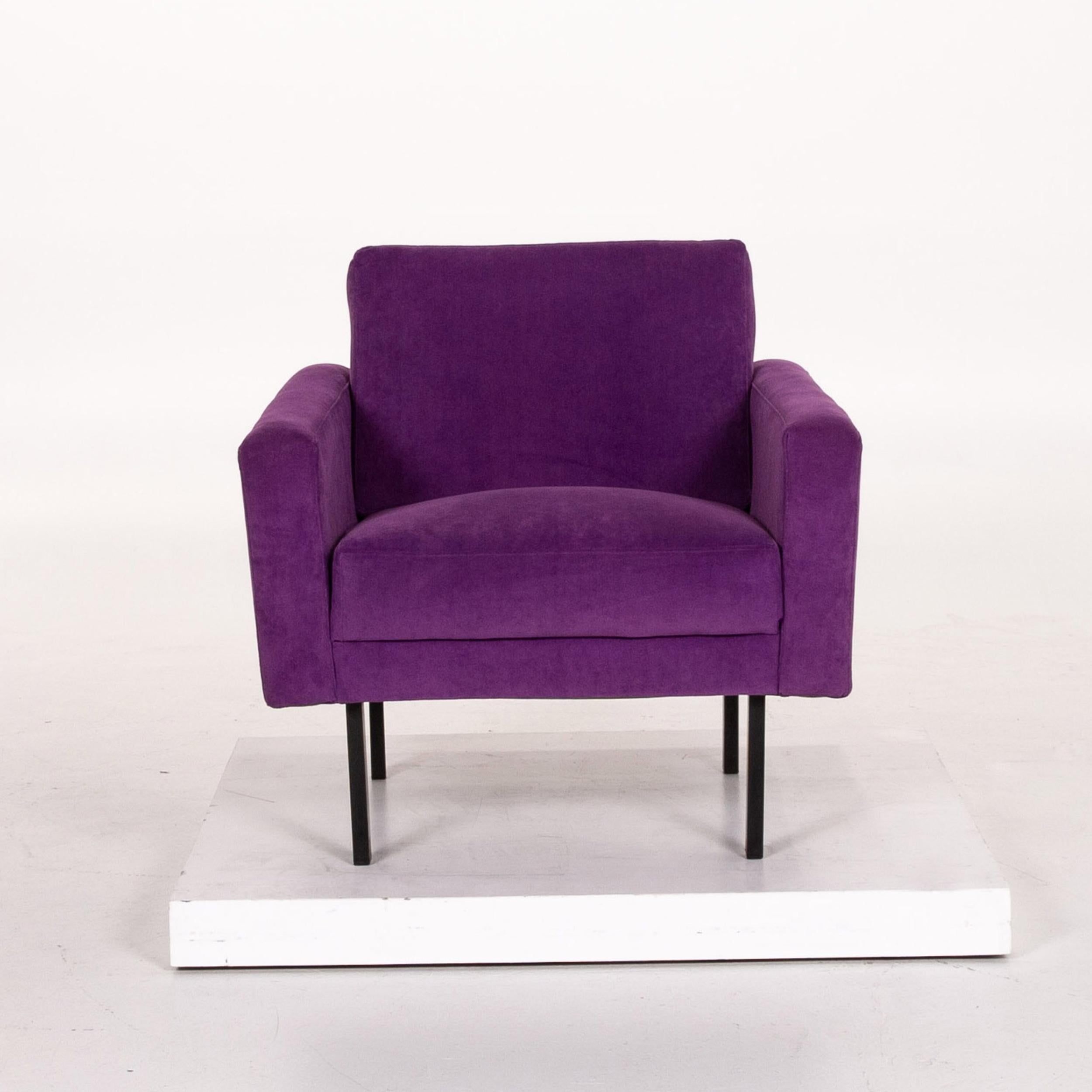 American Herman Miller Fabric Armchair Purple For Sale