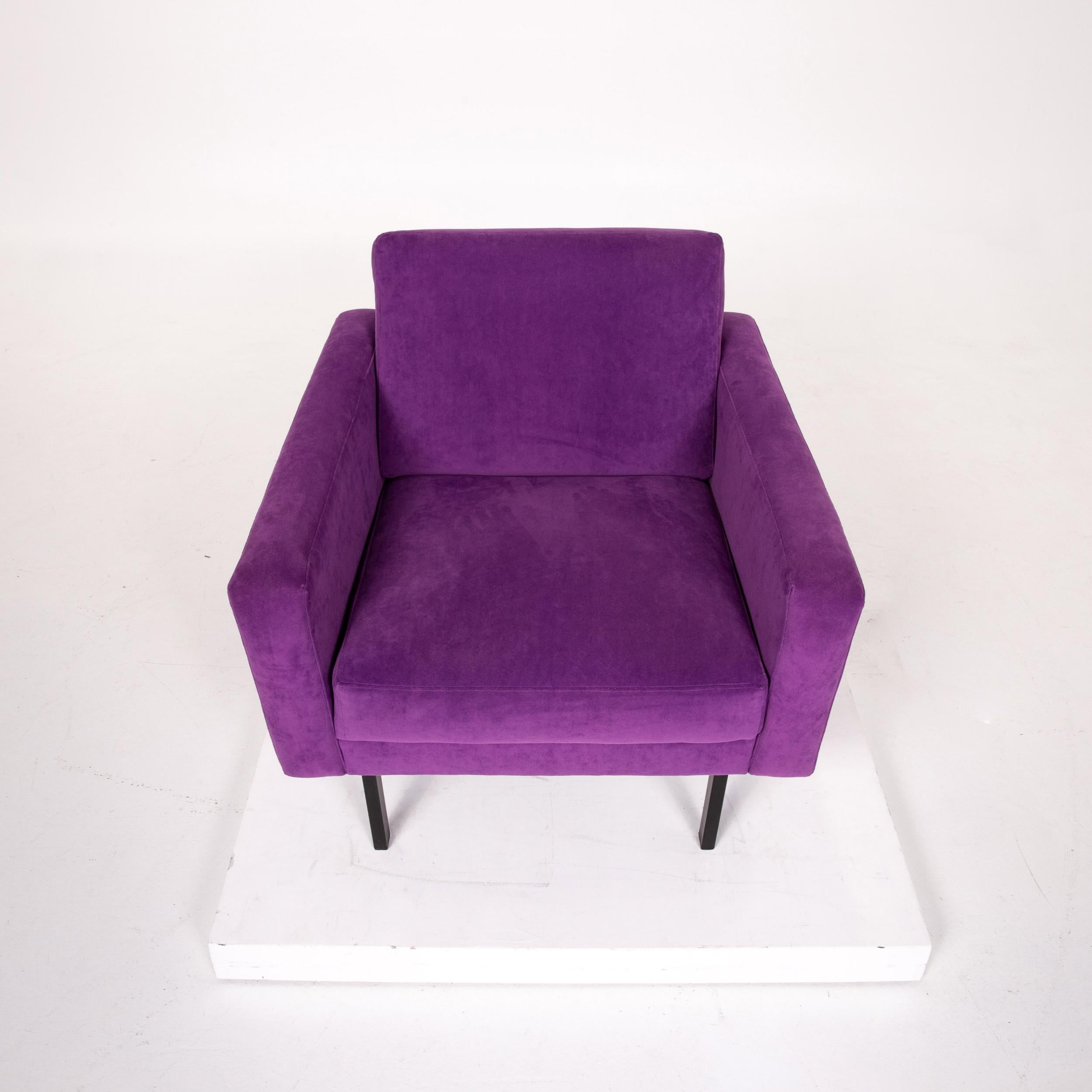 Contemporary Herman Miller Fabric Armchair Purple For Sale