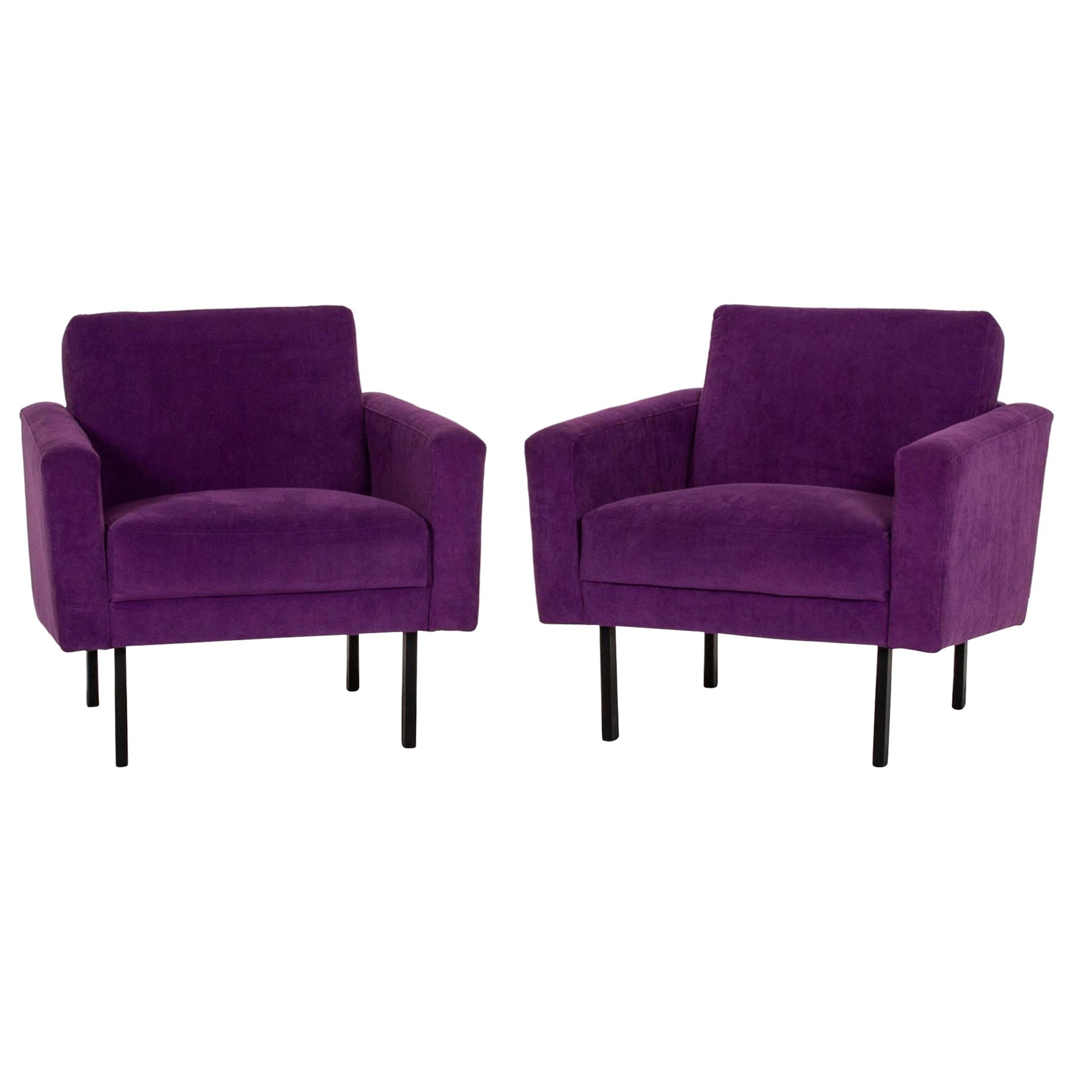 Herman Miller Fabric Armchair Set Purple 2 Armchair For Sale