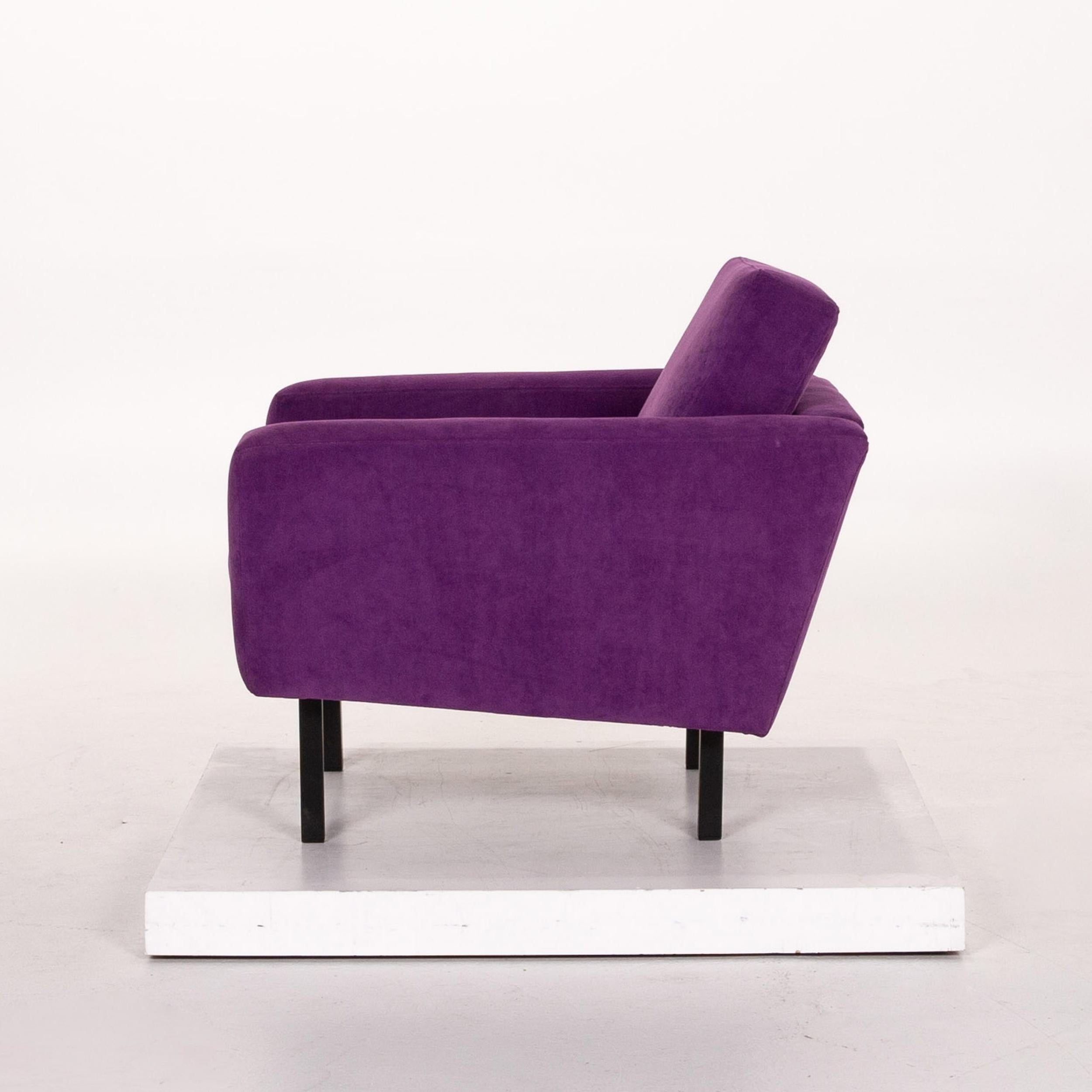 Herman Miller Fabric Armchair Set Purple 2 Armchair For Sale 2