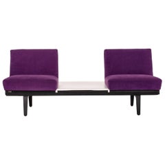 Herman Miller Fabric Sofa Purple Two-Seat Couch