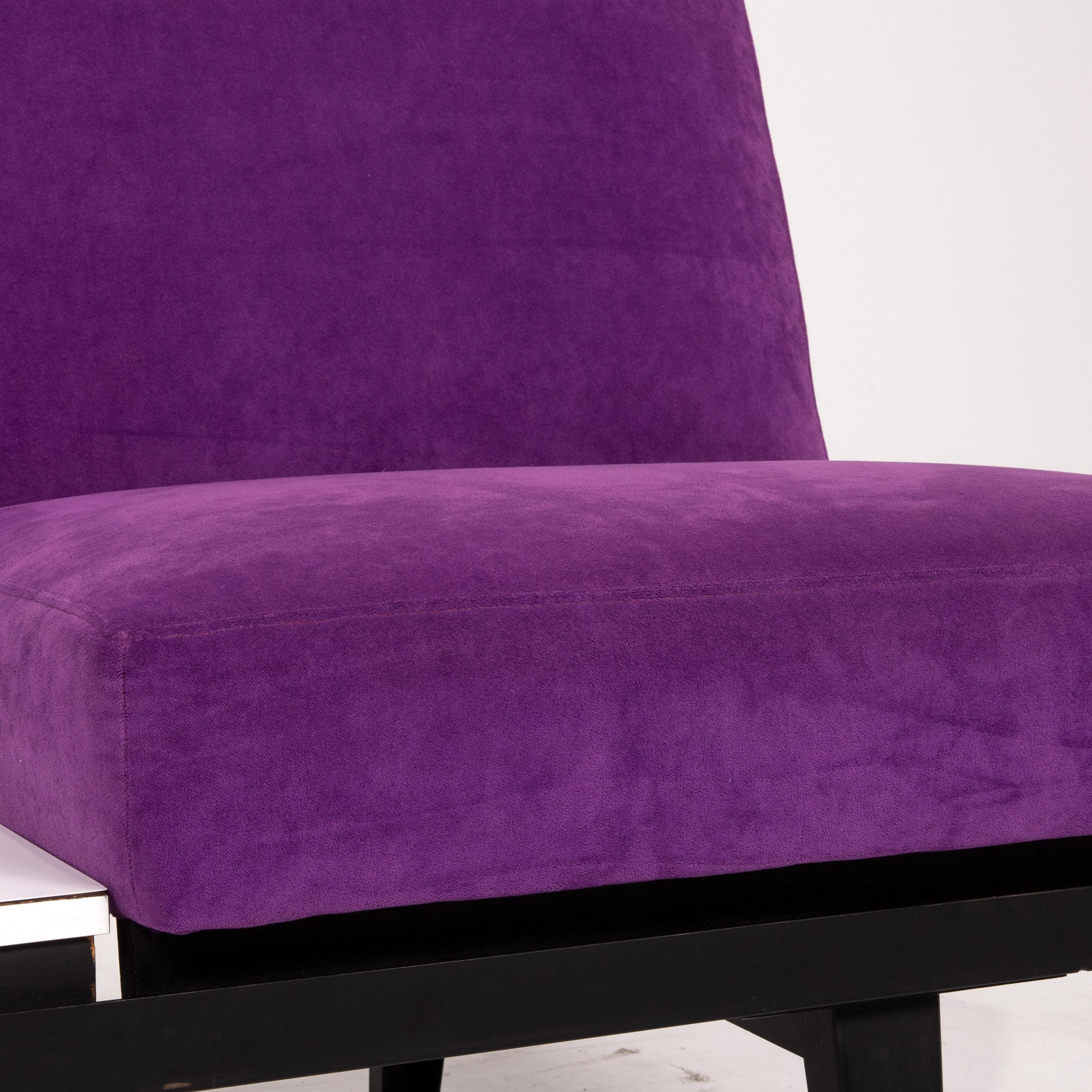 purple two seater sofa