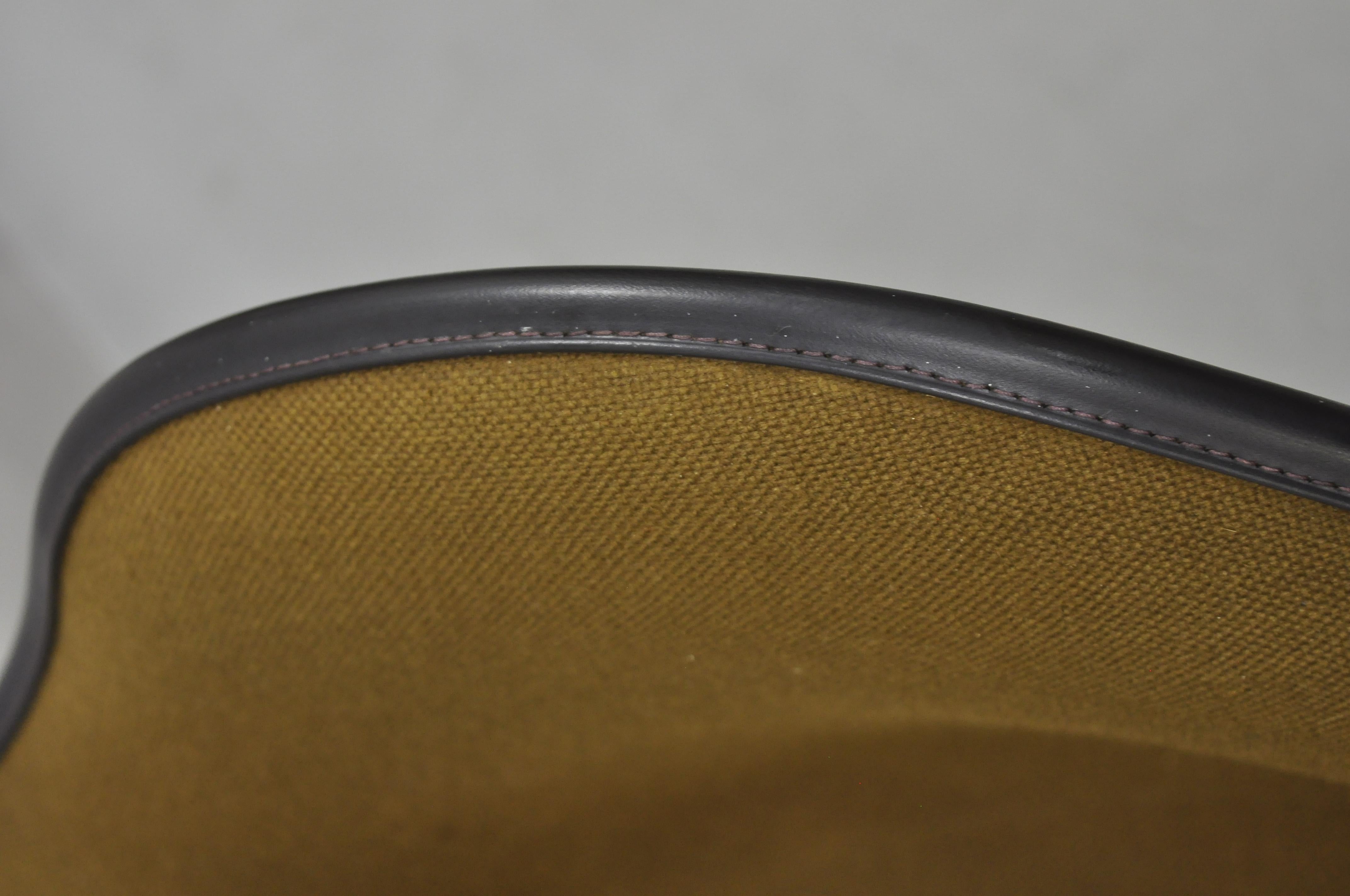 Metal Herman Miller Fiberglass Shell Upholstered Swivel Office Desk Chair on Wheels