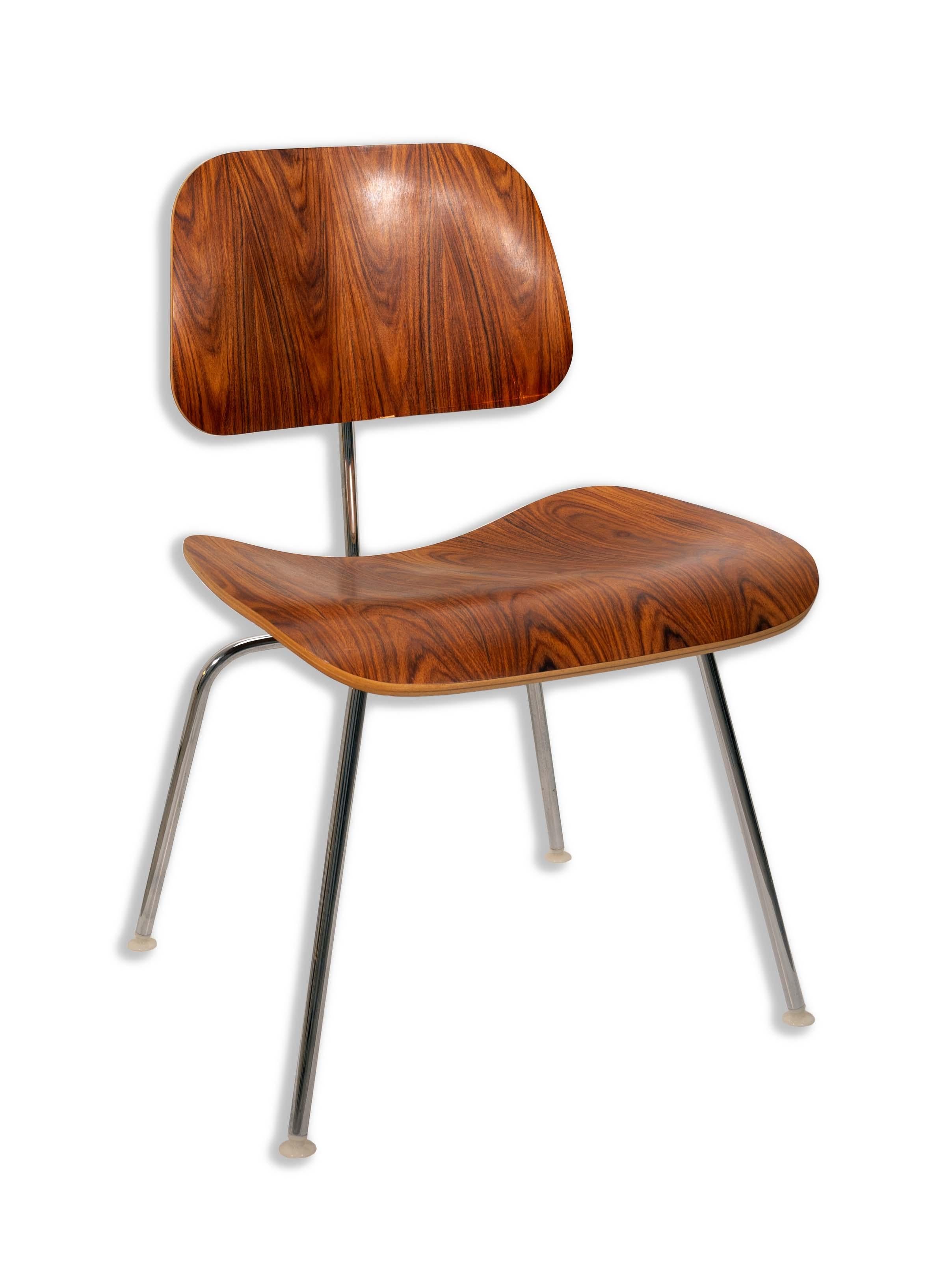 20th Century Herman Miller for Eames DCM Rosewood Chair Mid Century Modern