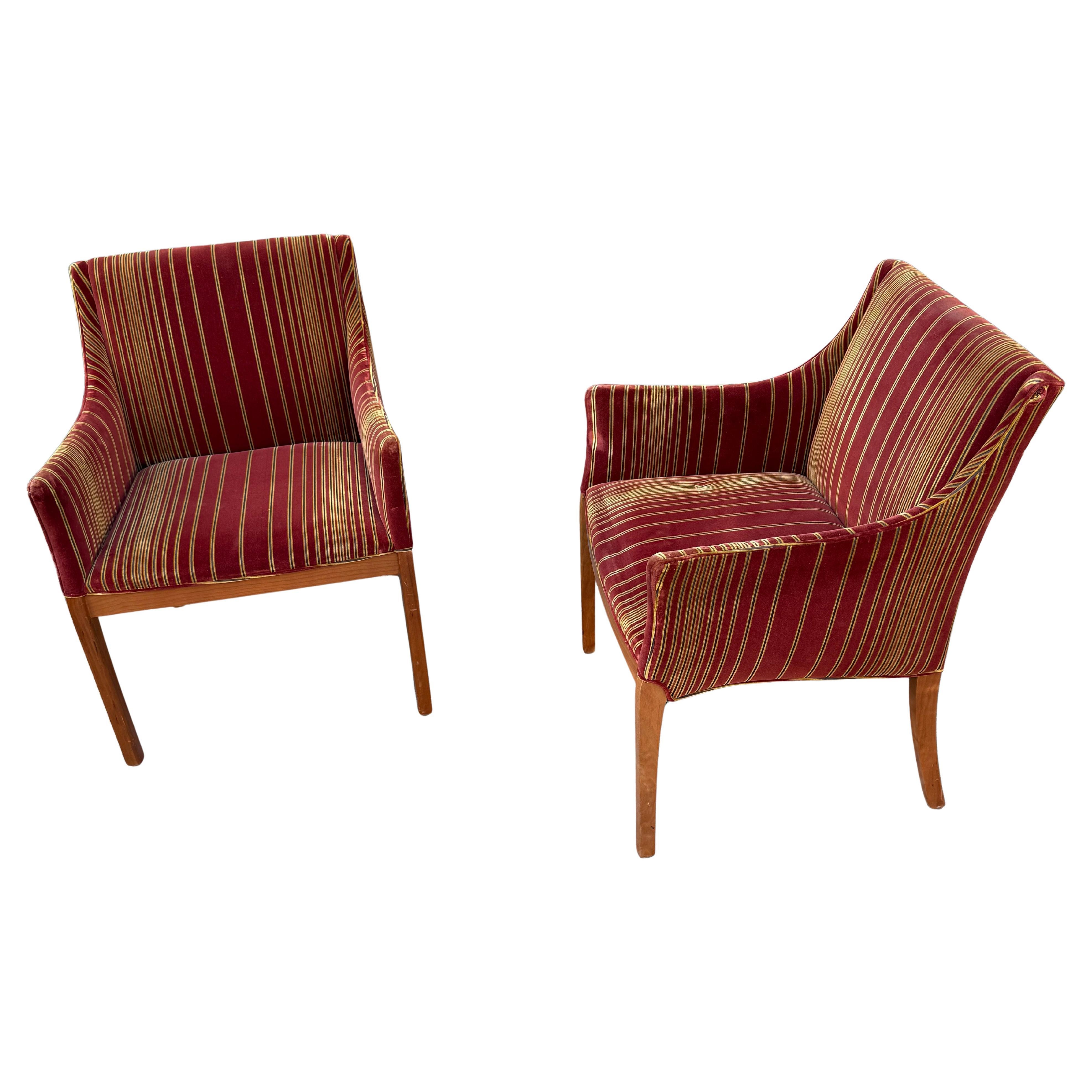 Tissu d'ameublement Paire de fauteuils Herman Miller Geiger International en vente