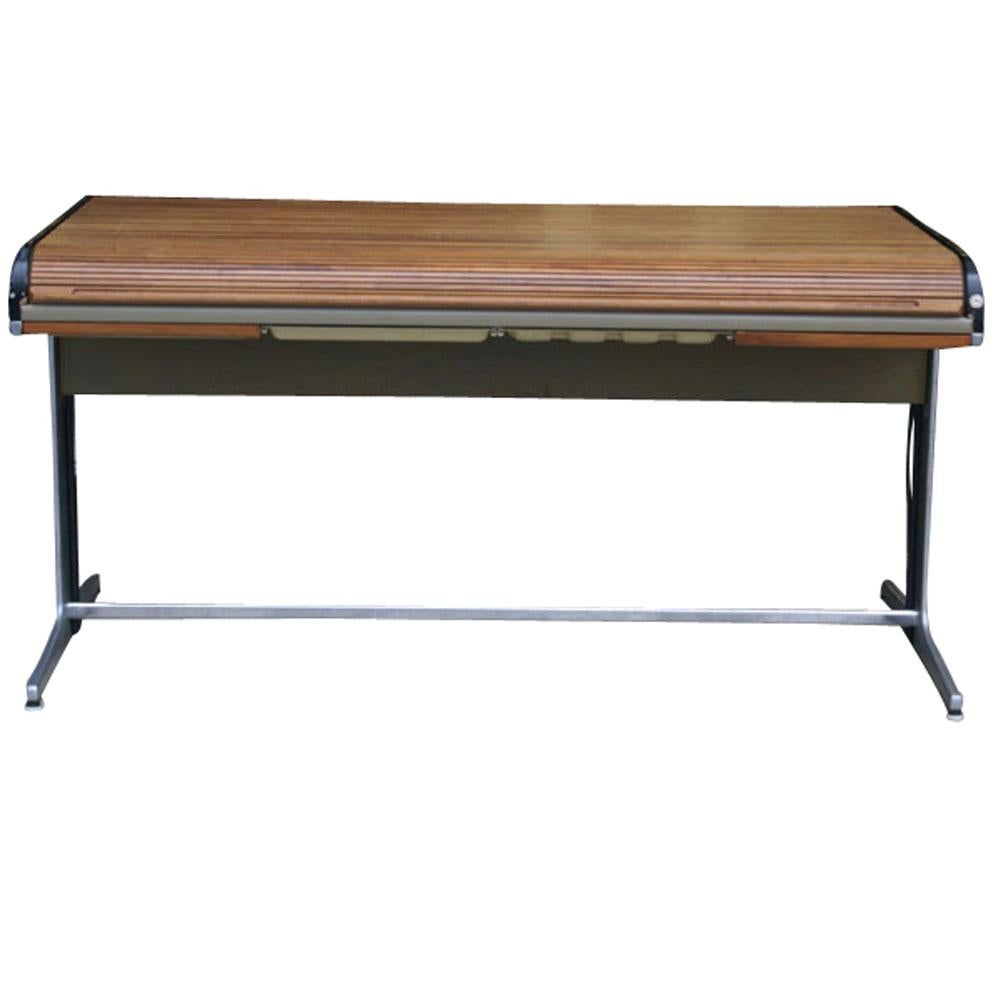 Mid-20th Century Rare Version of Herman Miller George Nelson Action Office Series Roll Top Desk For Sale