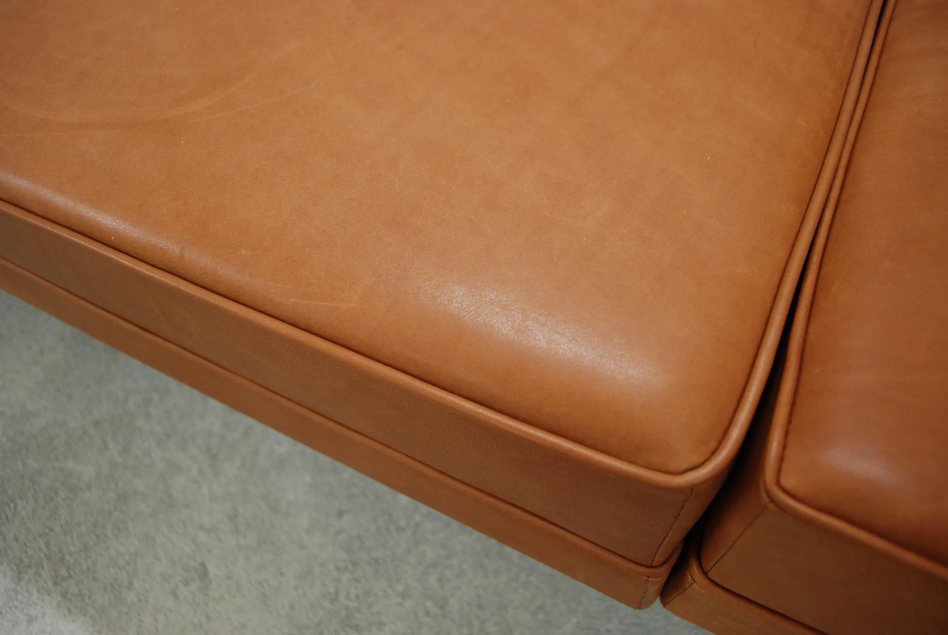 Canapé modulaire en cuir naturel cognac George Nelson de Herman Miller en vente 9