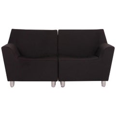 Herman Miller Loveseat Fabric Sofa Black Two-Seat Function Modular Couch