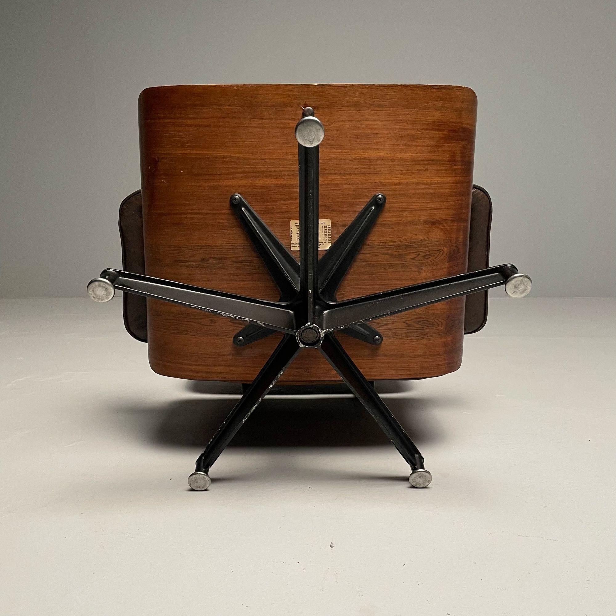 Herman Miller, modernité du milieu du siècle, chaise longue Eames, ottoman, États-Unis, années 1960 en vente 4