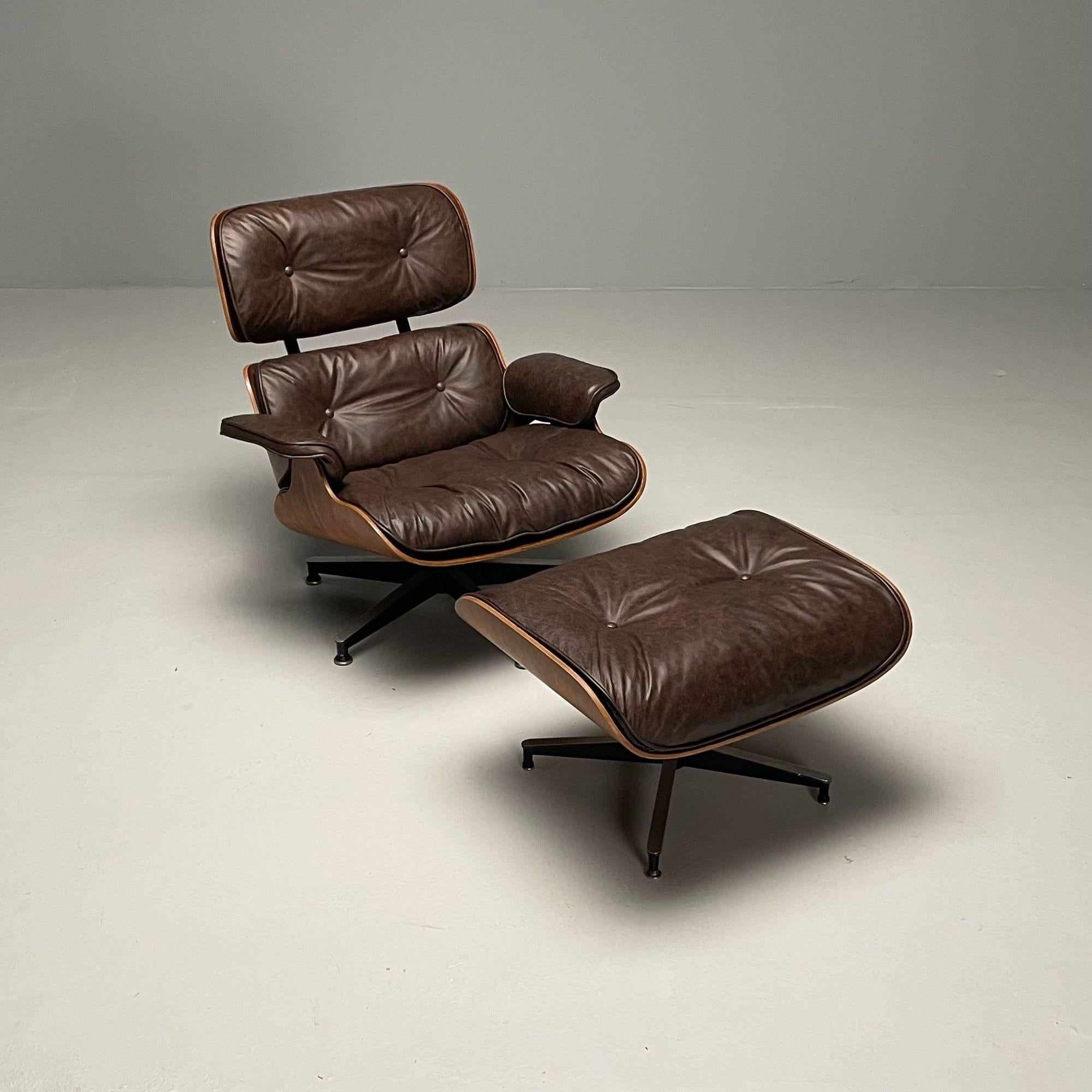 Mid-Century Modern Herman Miller, modernité du milieu du siècle, chaise longue Eames, ottoman, États-Unis, années 1960 en vente