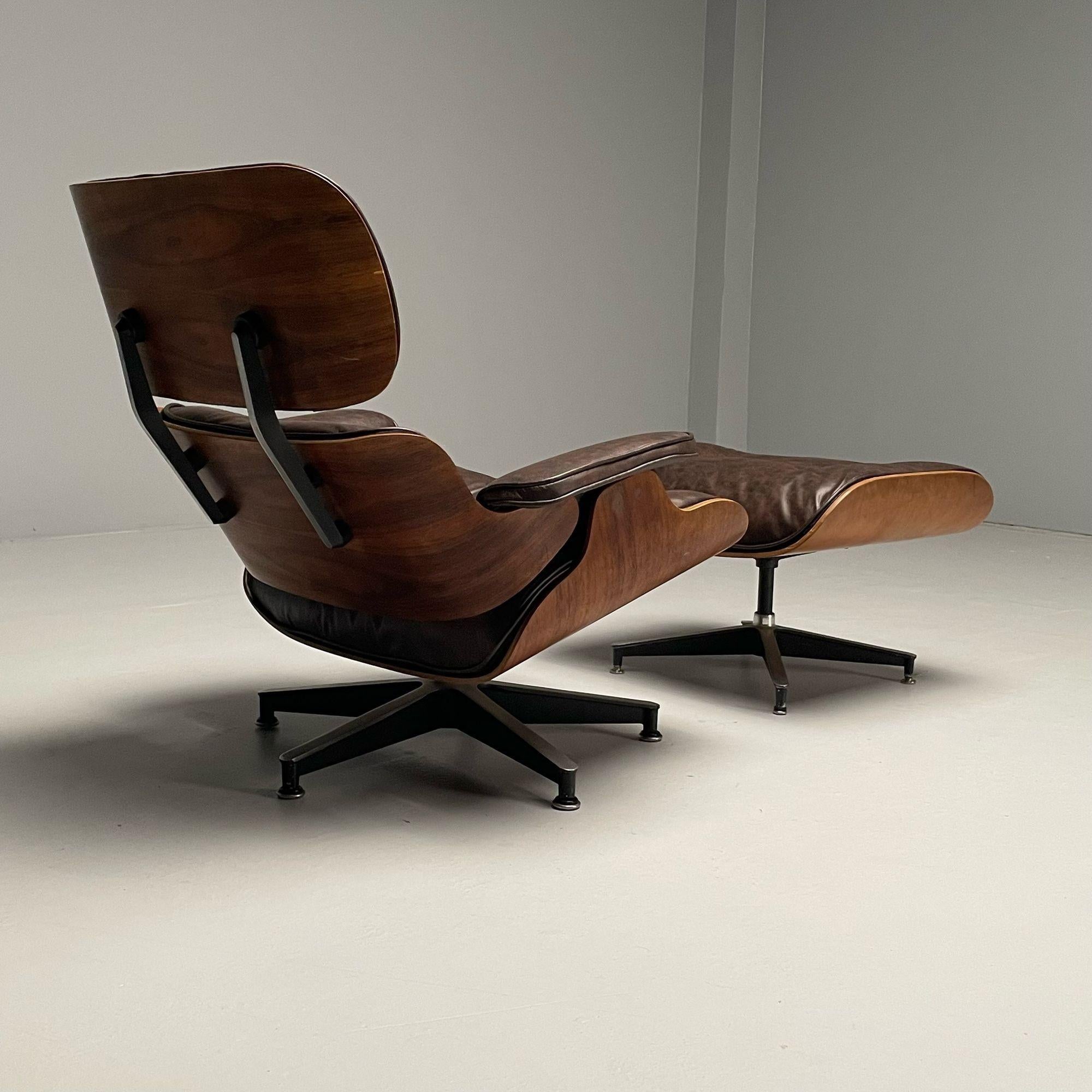 Herman Miller, modernité du milieu du siècle, chaise longue Eames, ottoman, États-Unis, années 1960 Bon état - En vente à Stamford, CT