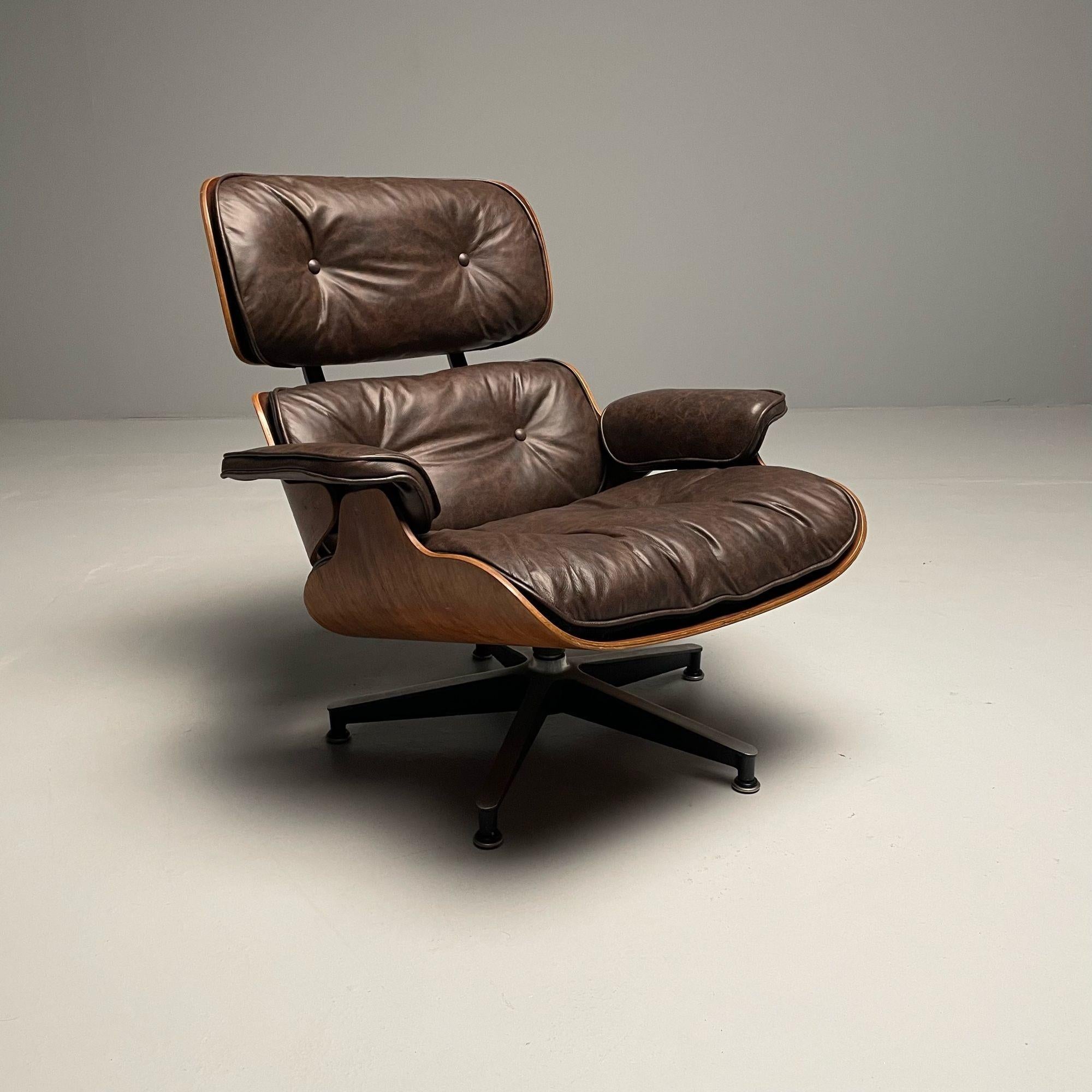 Milieu du XXe siècle Herman Miller, modernité du milieu du siècle, chaise longue Eames, ottoman, États-Unis, années 1960 en vente