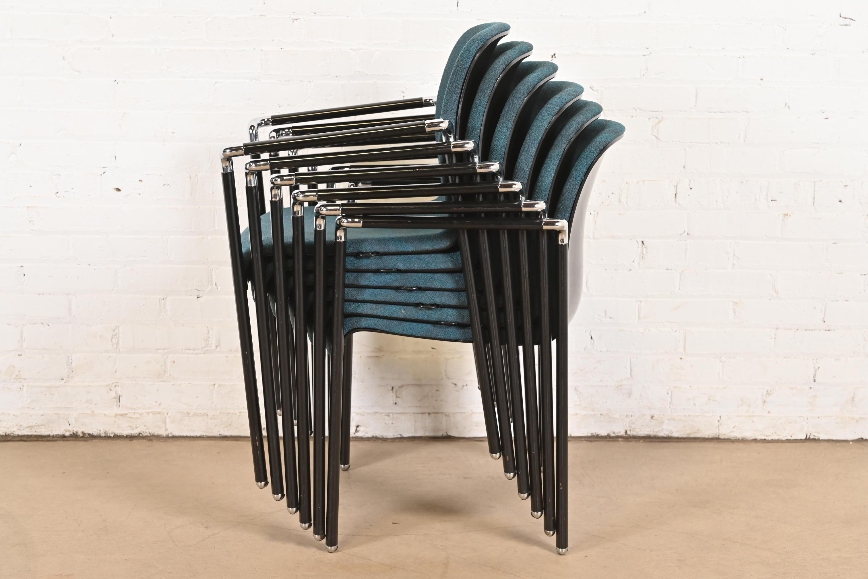 Fauteuils empilables modernes d'Herman Miller, paire en vente 5